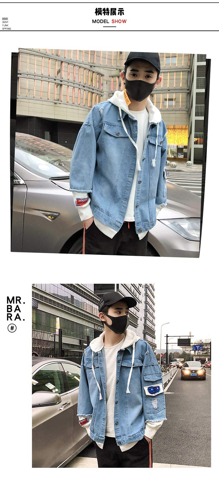 Fancyland Veste Toman Tokyo Revengers, Hoodie en Jean Tokyo Manji Sweat avec Capuche Japonais Manga Déguisement Cosplay Adulte