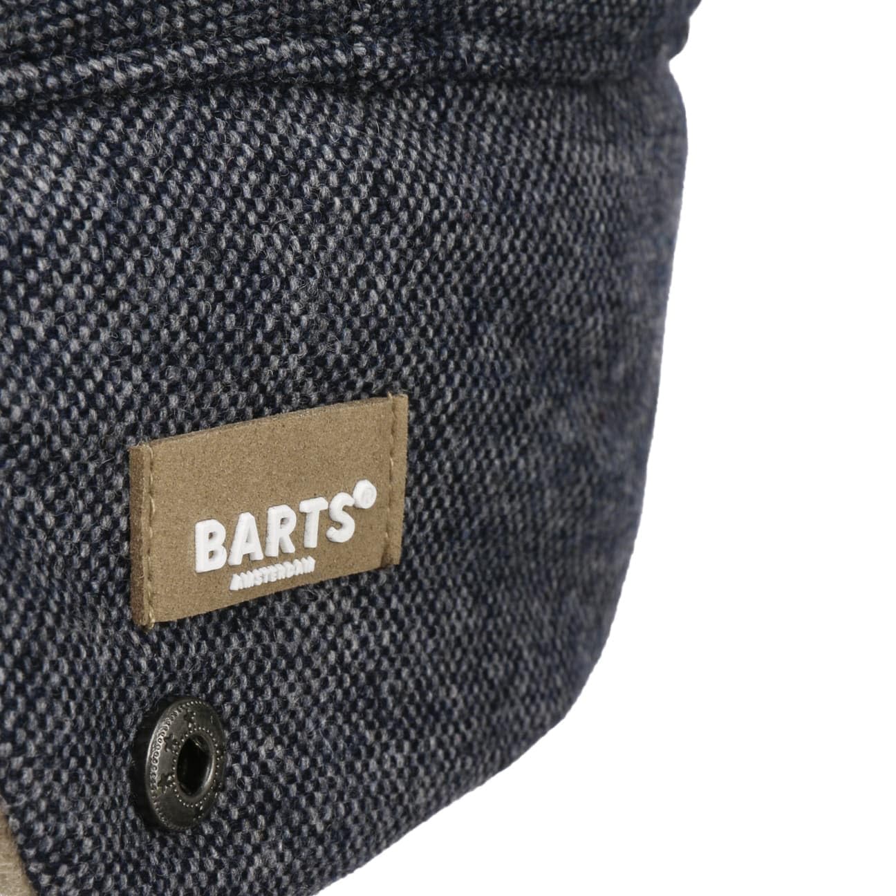 Barts Monzonite Denim Flatcap Schirmmütze Schiebermütze Herren - mit Schirm, Futter, Lederband, Lederband Winter Herbst-Winter