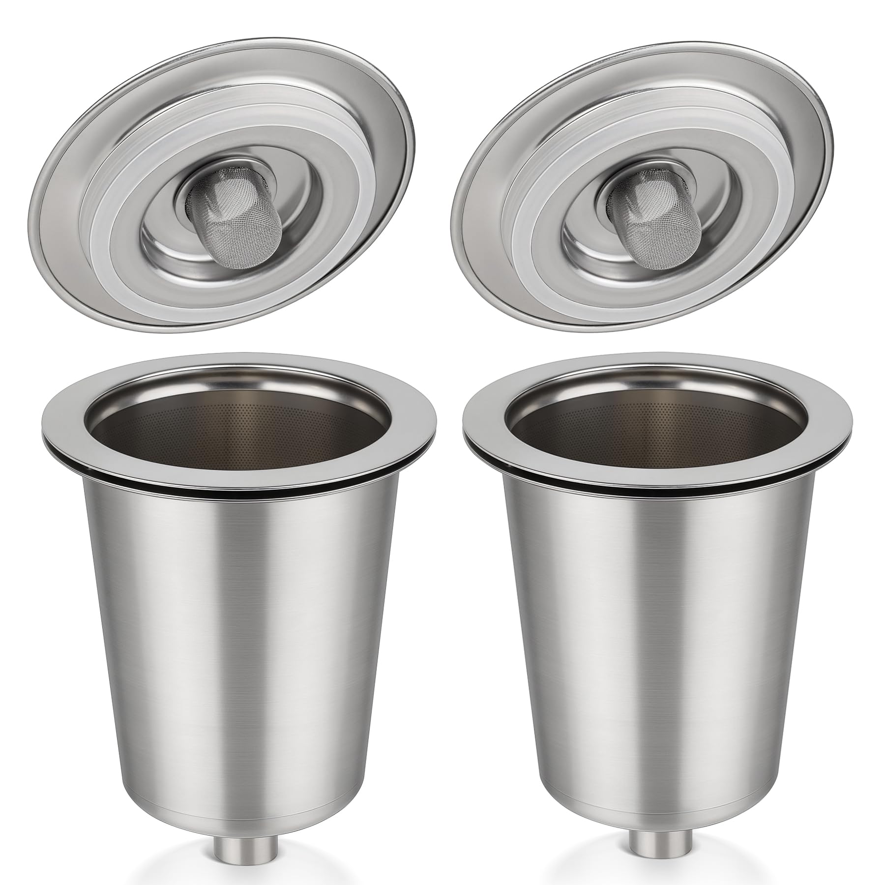 Reusable Stainless Steel Filter Cup for Cuisinart, Compatible with Cuisinart #SS-RFC HomeBarista Reusable Filter Cup (2 Pack)