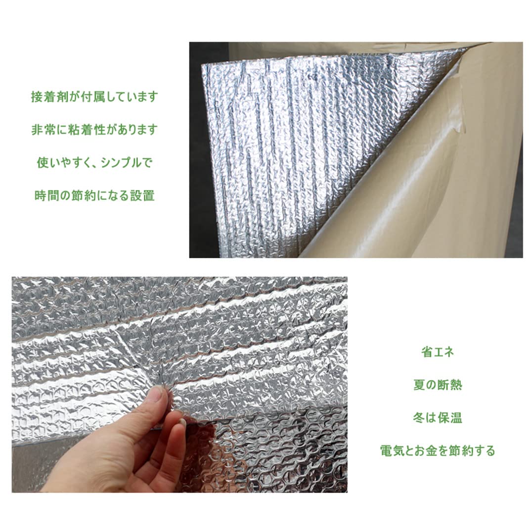 Folia odblaskowa kaloryfera, rolka folii termicznej, rolka izolacji termicznej, dwustronna rolka izolacji odbijającej ciepło, 4-5 mm folia aluminiowa bąbelkowa, izolacja(1x30m(3x98ft)