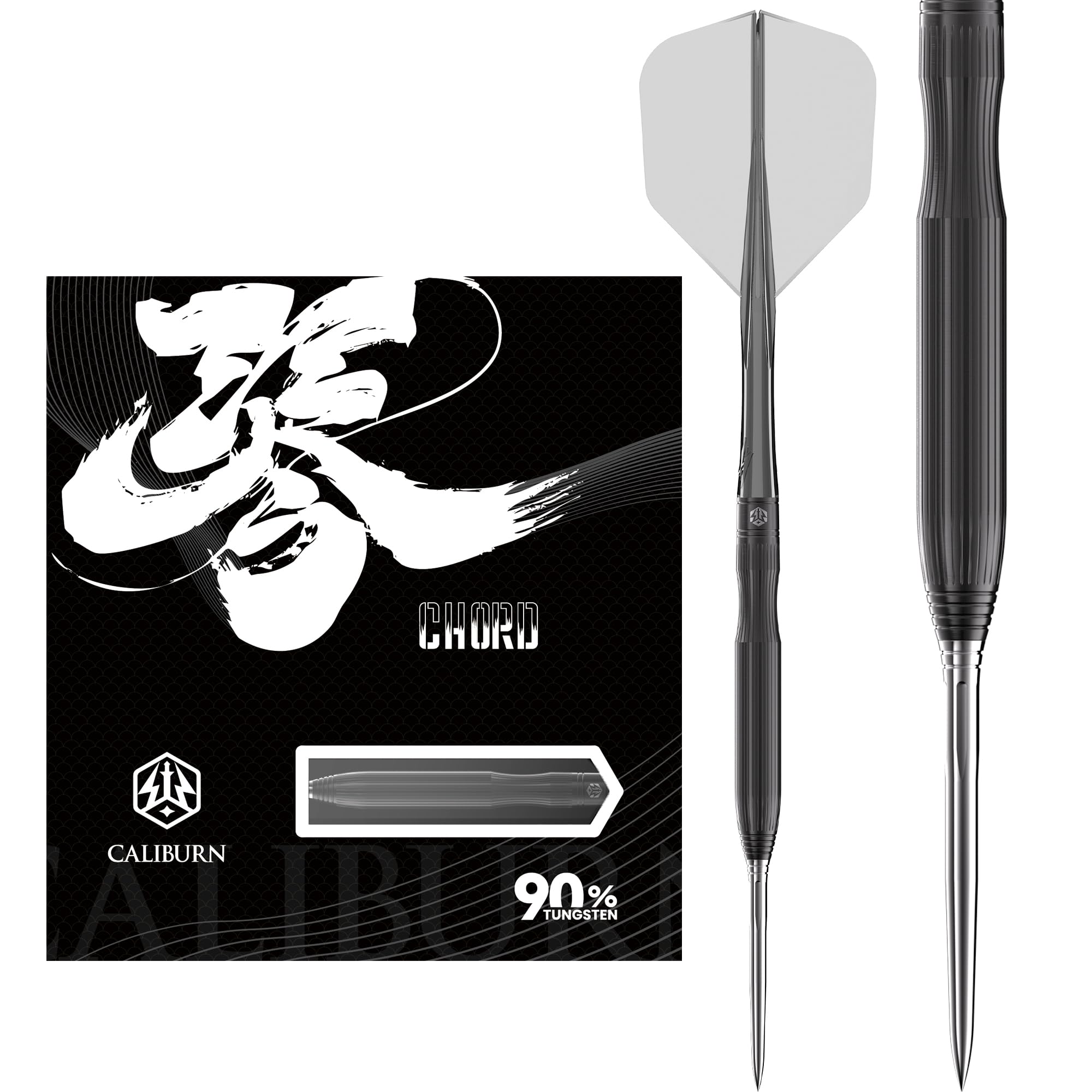 Caliburn | Chord | 90% Tungsten | Steel Tip Darts | Multiple Weights | 21.5g - 23.5g (C1, 21.5 Grams)