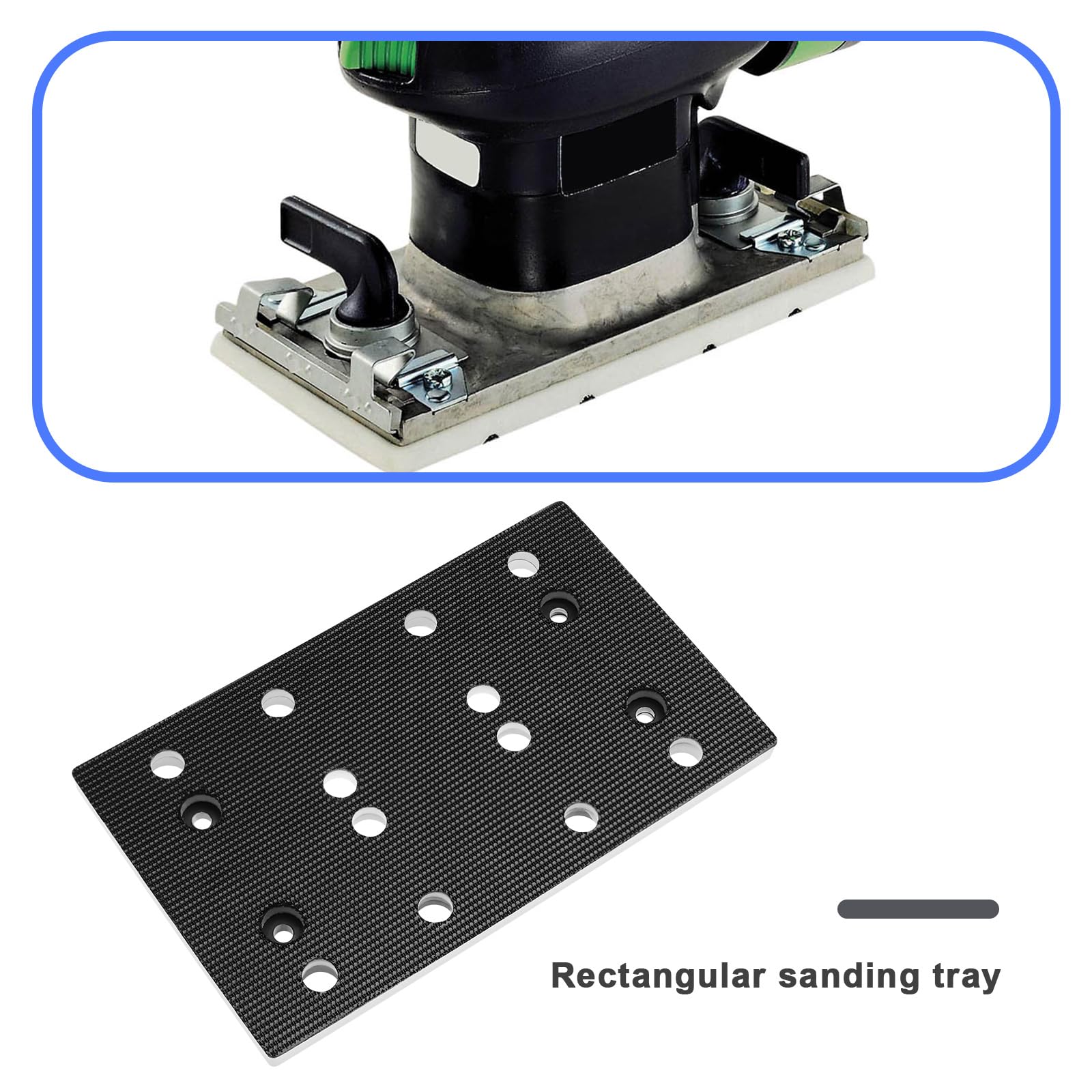 SG Store Almohadilla de lijado de 80 mm x 130 mm compatible con Festool RTS 400 RS 400 RTSC 400 lijadora de repuesto de disco de pulido placa abrasiva