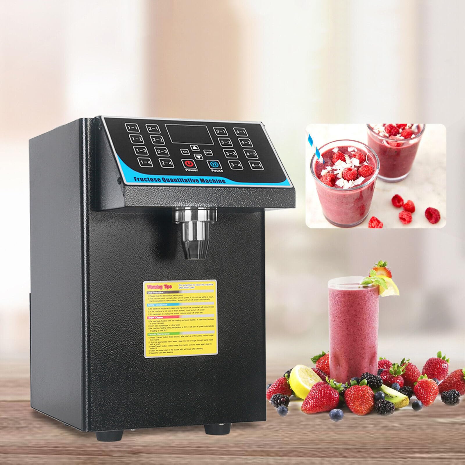 Treeisland Distributeur automatique de fructose sirop 7,5 l pour voiture, fructose, machine quantitative, distributeur de sirop de sucre, pour boisson, thé, café