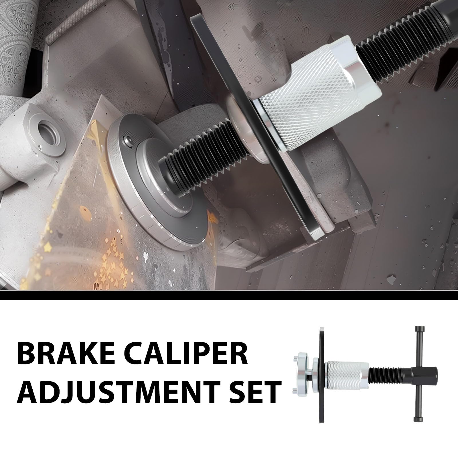 3 PCS Set di Strumenti per il Ripristino del Pistone del Freno, Kit di Arretramento del Caliper in Acciaio al Vanadio, pinza pneumatica a pistone del freno, Utensile per Cambi di Freno per Auto e Moto