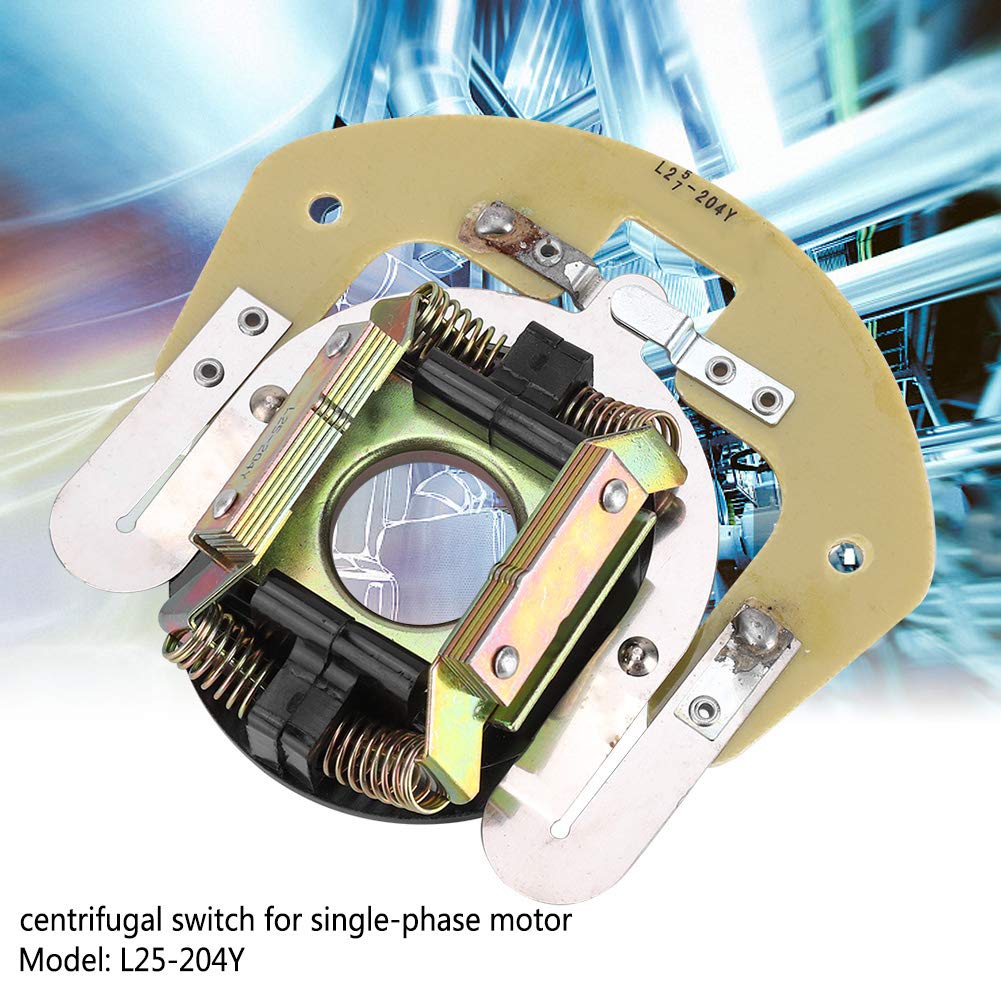 Centrifugal Switch, L25 204Y 25mm Single Phase Motor Centrifugal Switch Electric Motor Switch Accessory 1500RPM, Controls