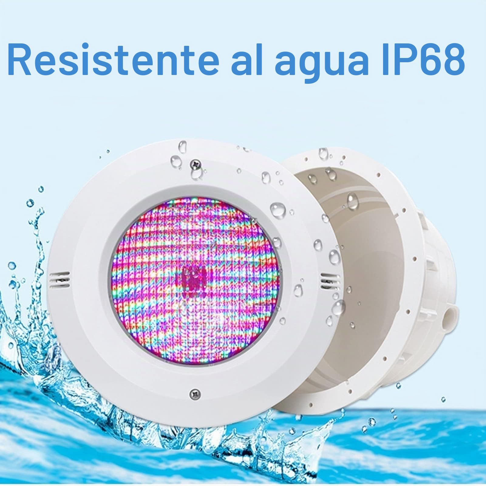 Foco Led RGB Para Piscina Empotrable con Nichos Par56 IP68 a Prueba de Agua 12V AC - Proyector Subacuático con Control Remoto Para Fiesta ( Color : R