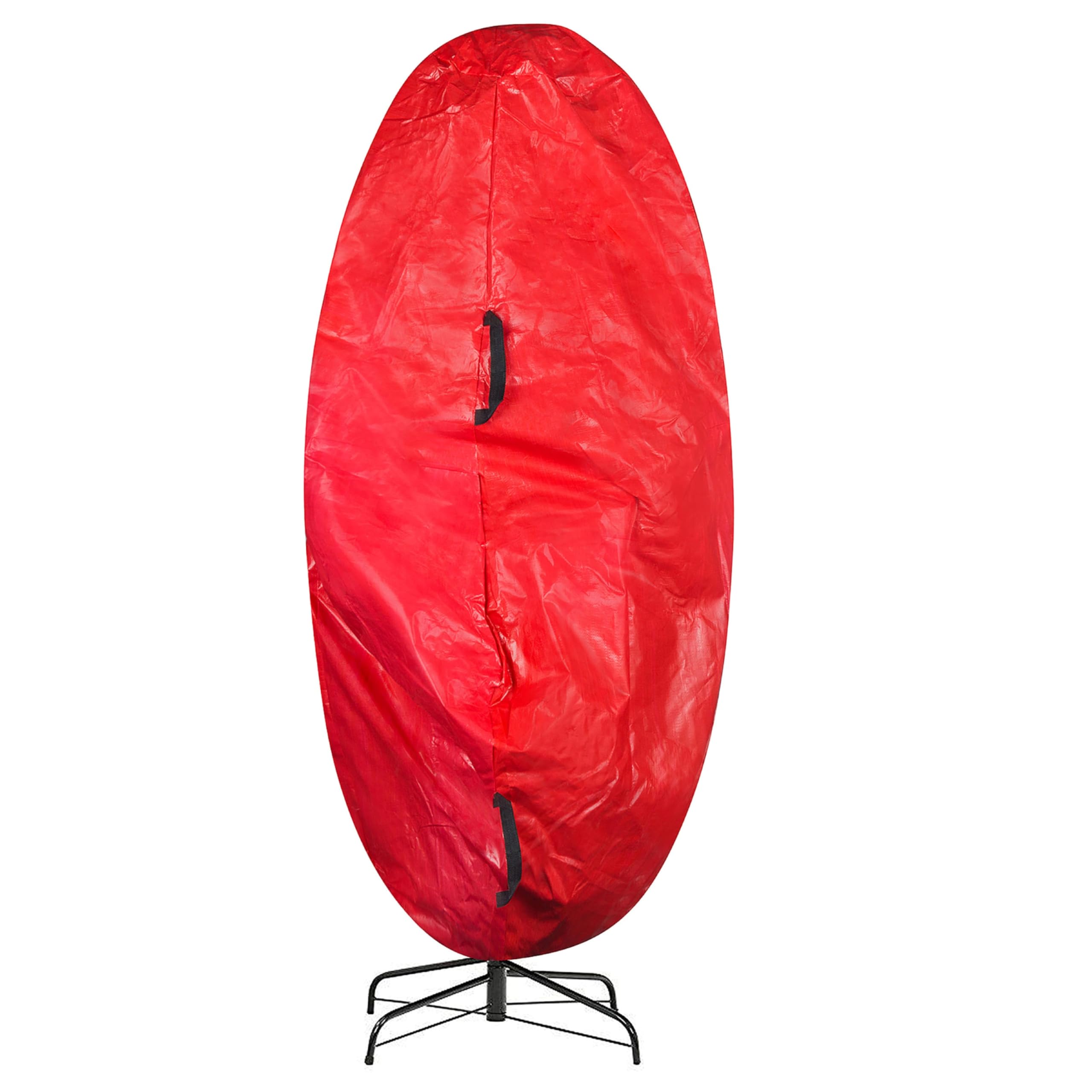 Christmas Tree Storage Bag for up to 9-Foot-Tall Artificial Trees - Upright Zippered Cover with Cinch Cord for Assembled Trees by Elf Stor (Red)