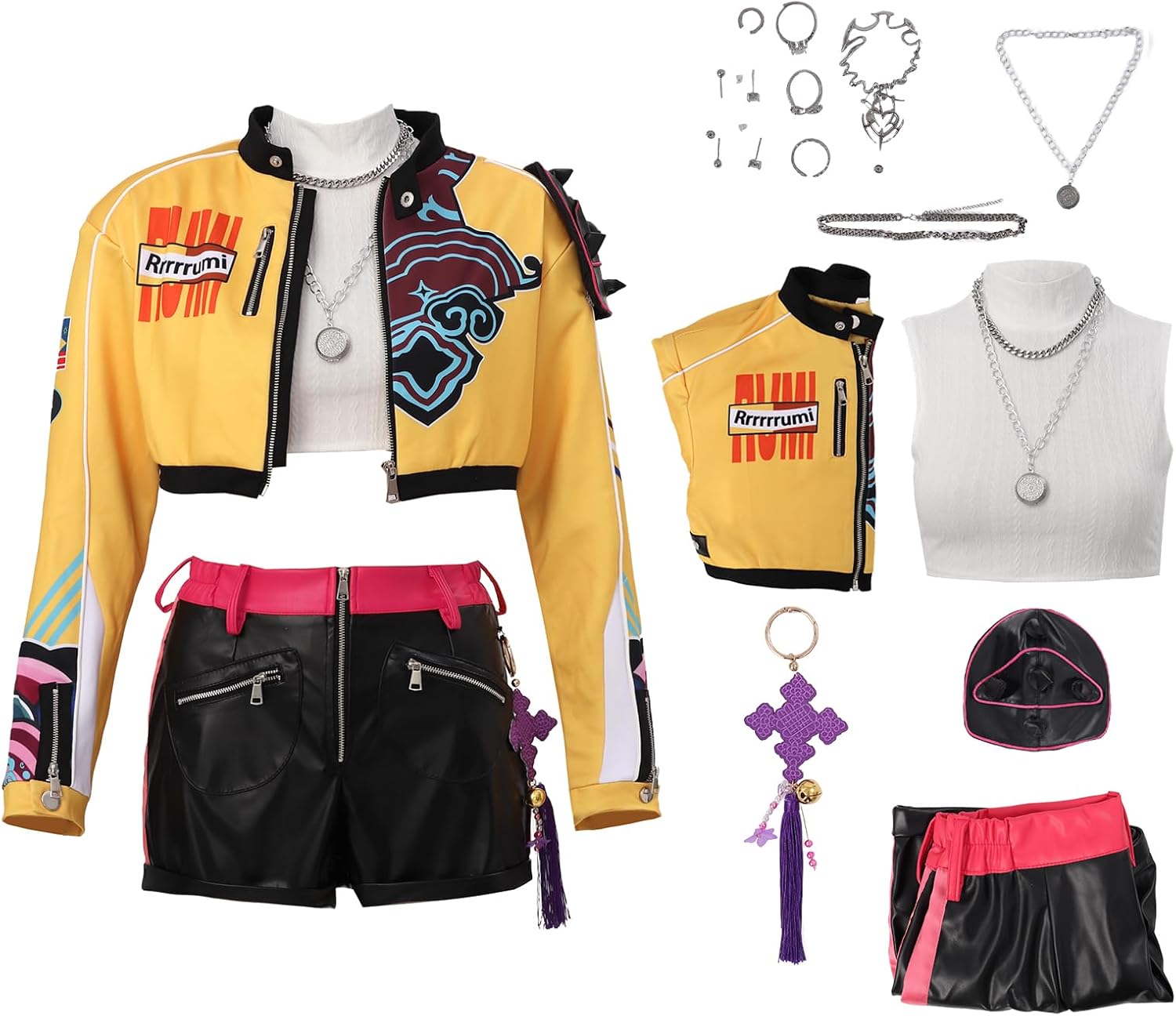 C-ZOFEK Anime Cosplay Costume Halloween Dance Group Performance Outfit Women