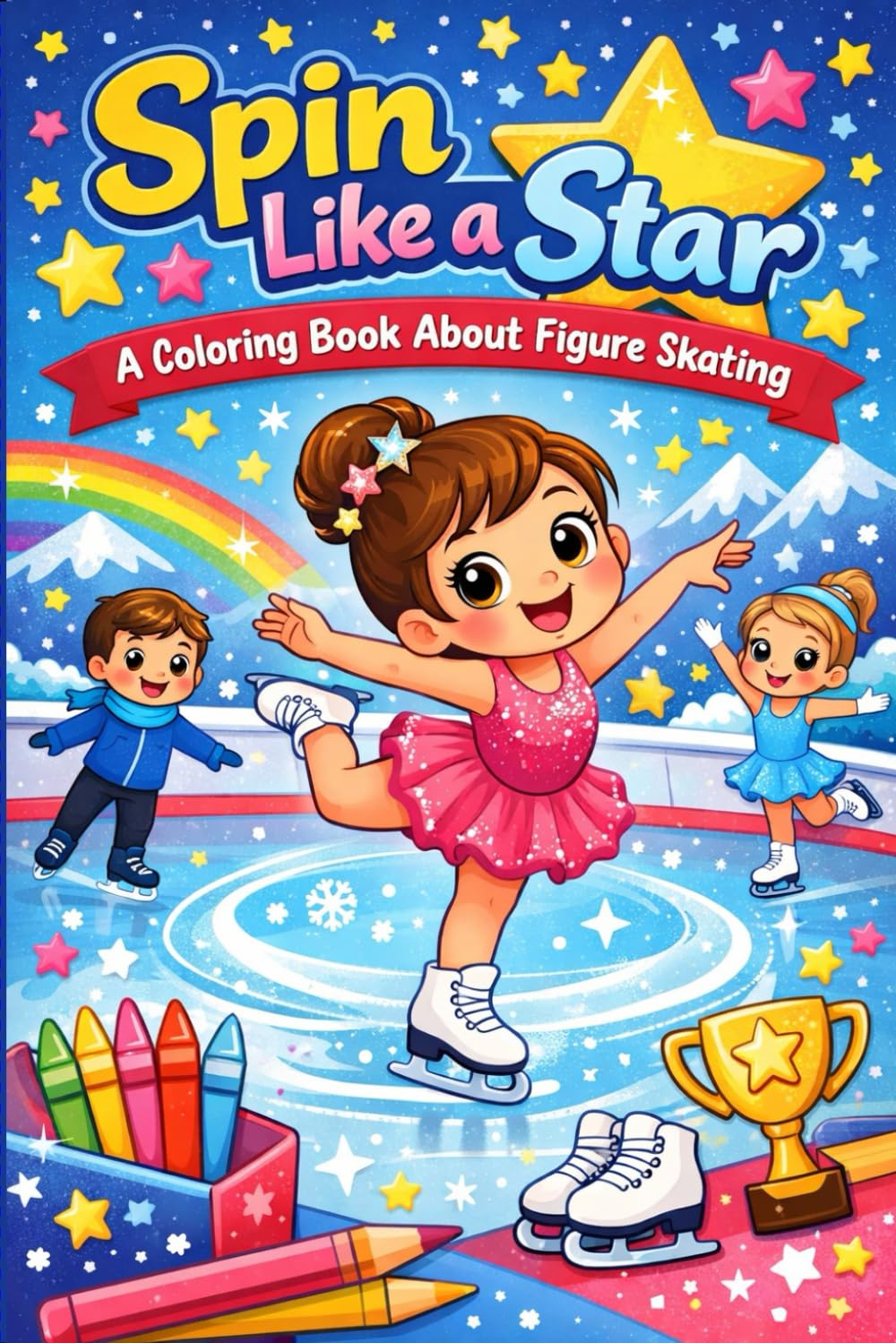 Spin Like a Star: A coloring book about figure skating for fans of the ice