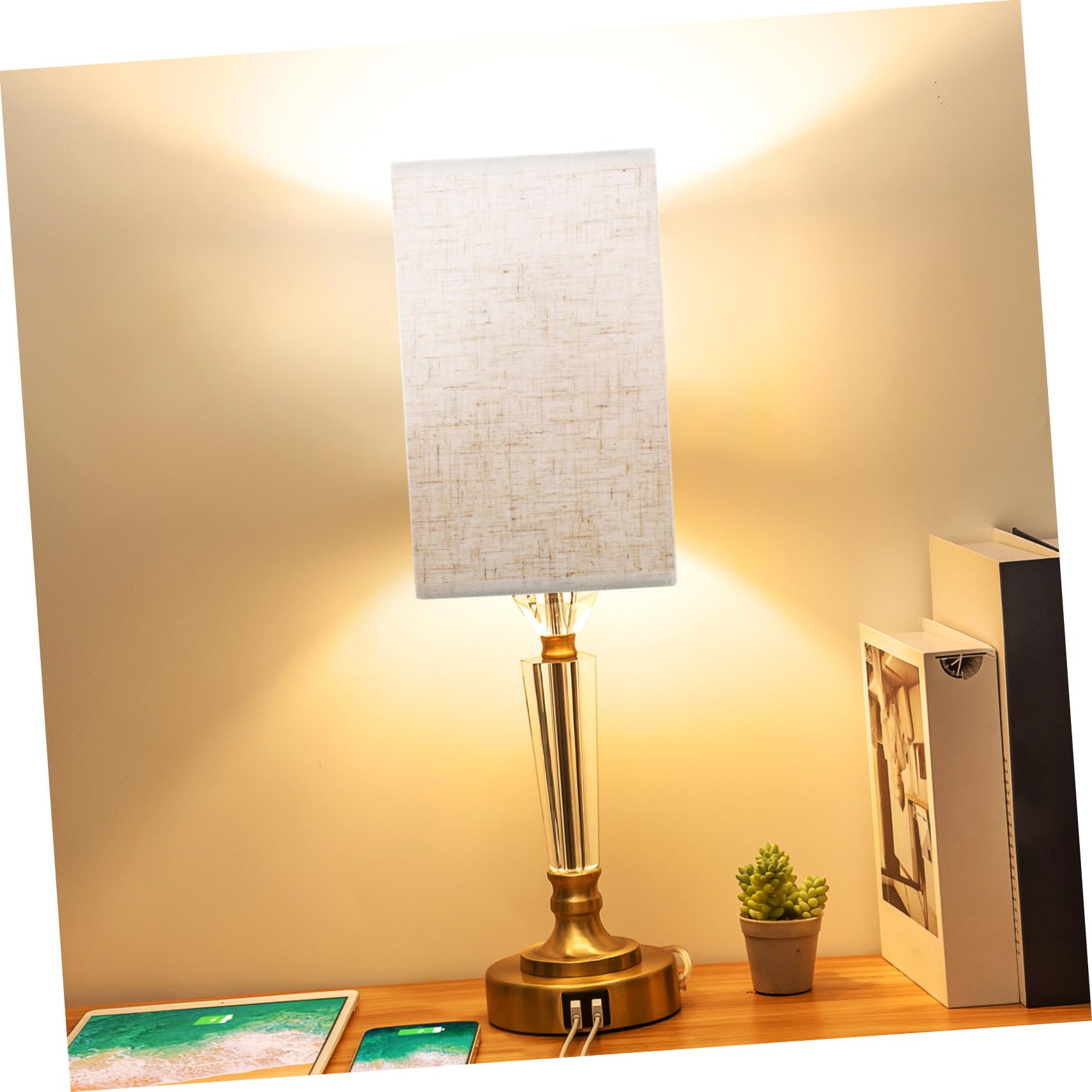 DOITOOL Pantalla de Lámpara de Pared Cilíndrica de Tela Resistente para Lámparas de Mesa Pie en Dormitorios y Oficinas