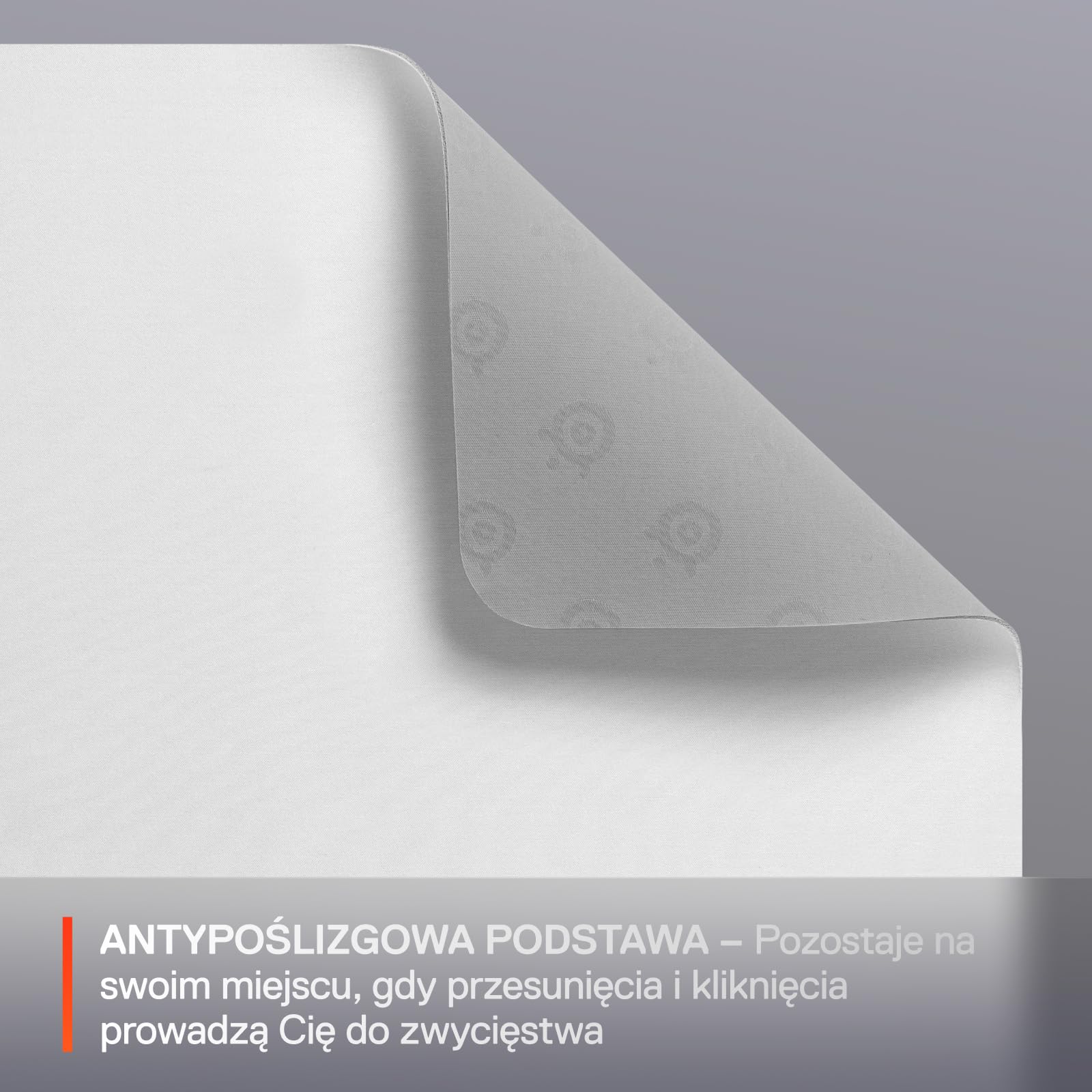 SteelSeries QcK, gamingowa podkładka, średnia - Biała - Antypoślizgowa silikonowa podstawa - Topowe śledzenie, stabilność - opt. dla czujników gamingowych - 320x270 mm - FPS, MOBA, RTS, MMO