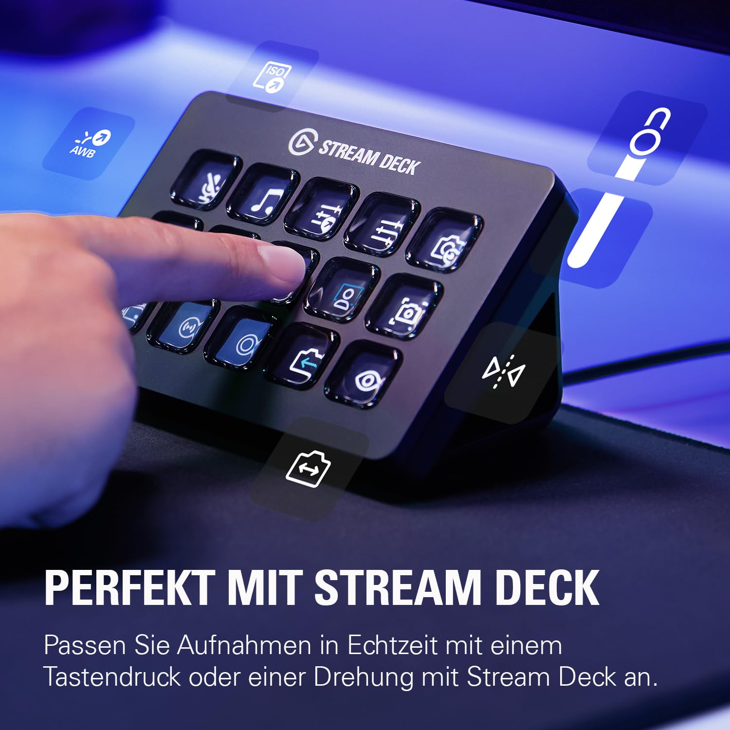 Elgato Facecam MK.2 – Erstklassige Full-HD-Webcam für Streaming, Gaming, Videokonferenzen, Aufnahme, HDR-fähig, Sony Sensor, Schwenken/Neigen/Zoomen – kompatibel mit OBS, Zoom, Teams etc., für PC/Mac