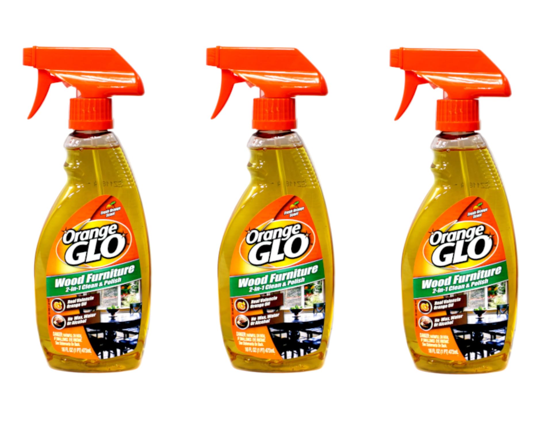 Orange Glo 640823841079 - Muebles de madera (3 unidades, 2 en 1, limpio y pulido)