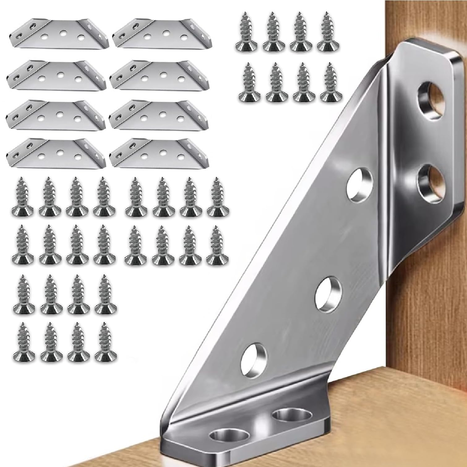 Heavy Duty Furniture Corner Connector , Furniture Joint Support , Shelf Corner , 90 Degree Angle , Drawers, Wooden Frames, Cupboards, High Load-Bearing (8)-picture-21