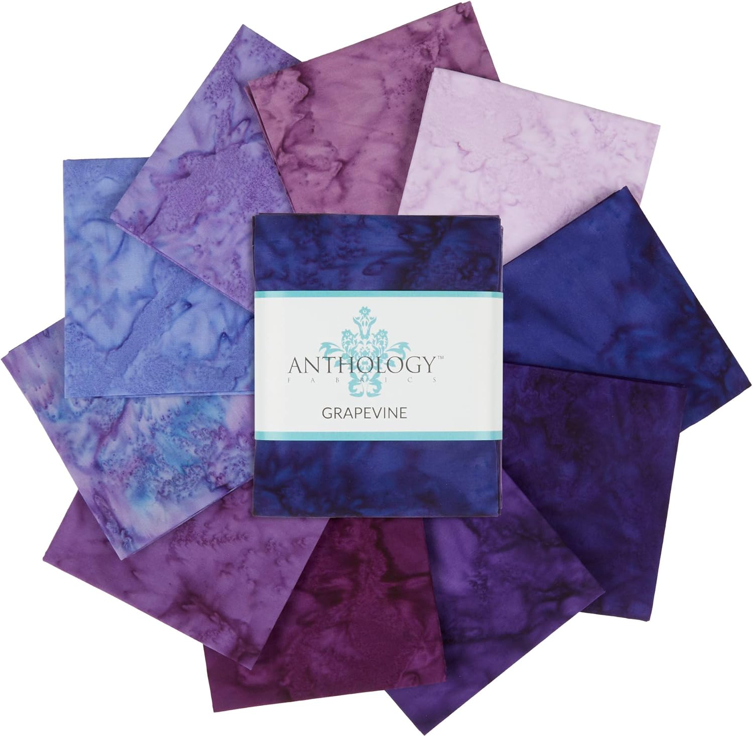 Anthology Fabrics Lava Solids Lava Tonal Fat Quarter Bundle 10pcs Grapevine