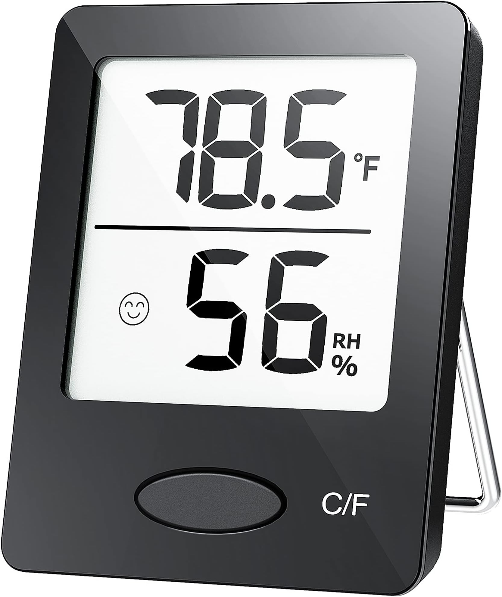 Indoor Hygrometer Thermometer, Room Thermometer with Large LCD Display, Temperature Humidity Sensor with Comfort Indicator, Humidity Monitor for Home Office