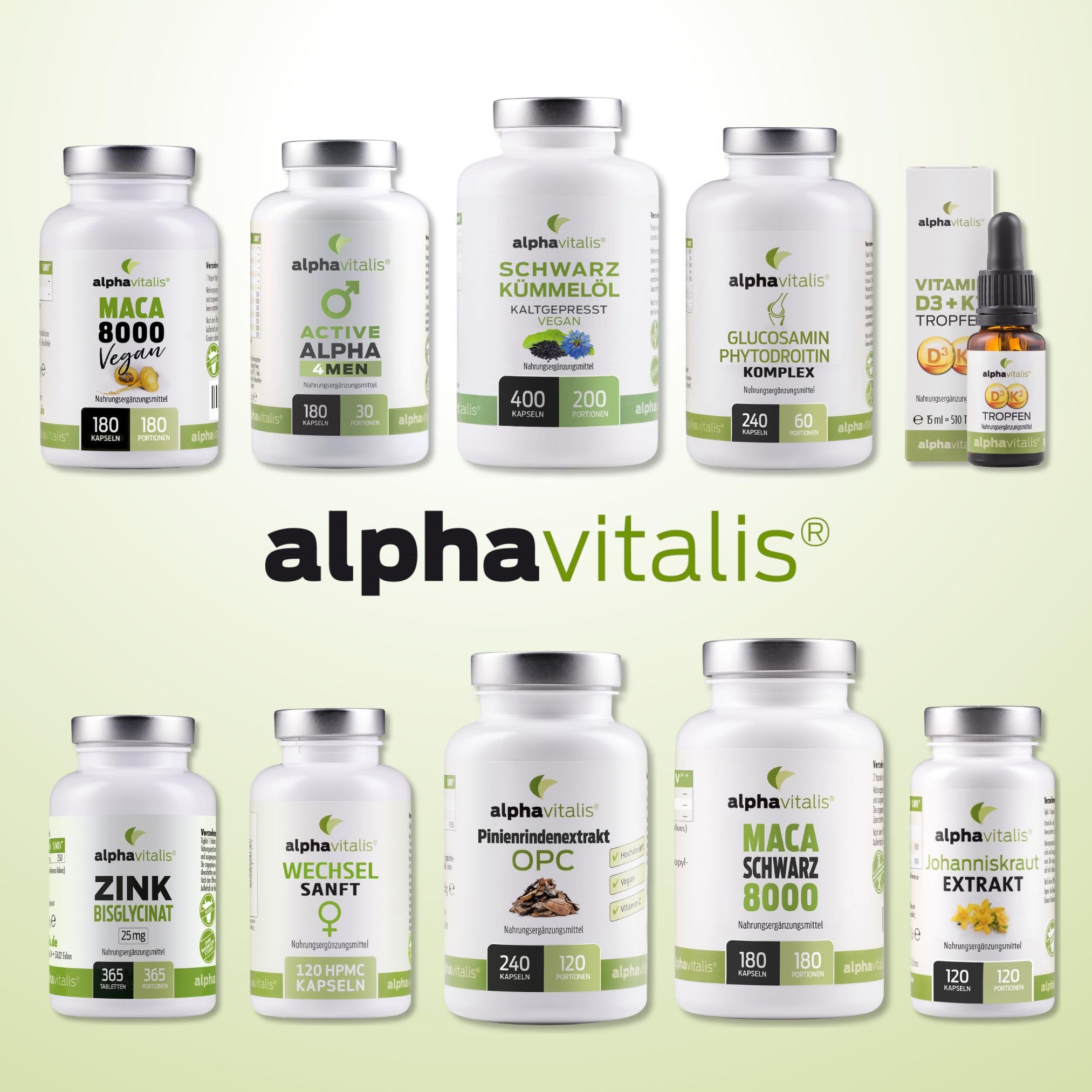 Maca Kapseln vegan - 180 Maca schwarz Kapseln - 8000 mg je Stk. als starker 20:1 Extrakt aus Lepidium meyenii - ohne Magnesiumstearat - 6 Monats Kur aus Premiumrohstoffen von alphavitalis