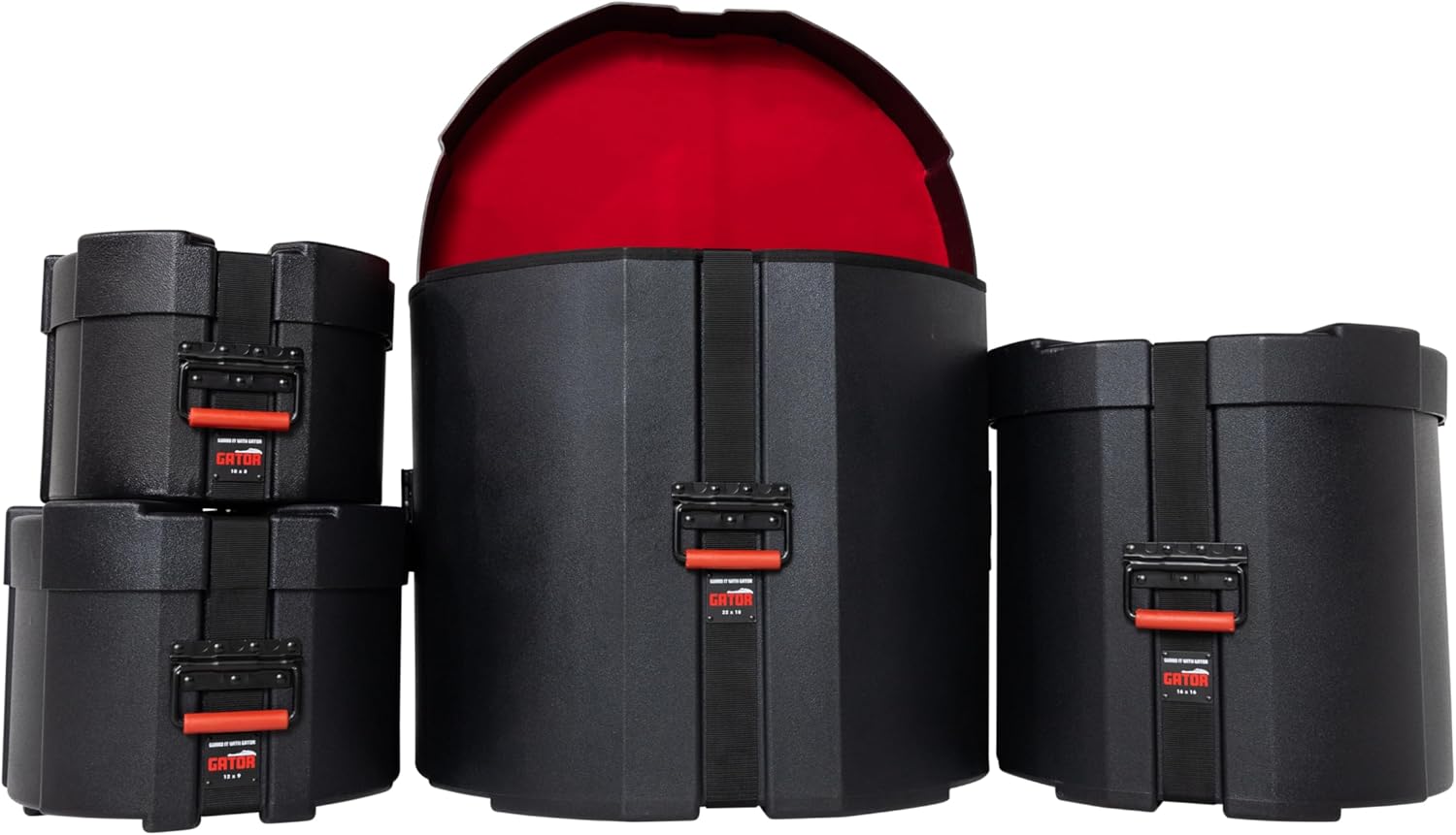 Gator Cases Grooves Roto-Molded Rock Pack: 22" x 18", 12" x 9", 10" x 8", and 16" x 16", (GPCROCKPACK)