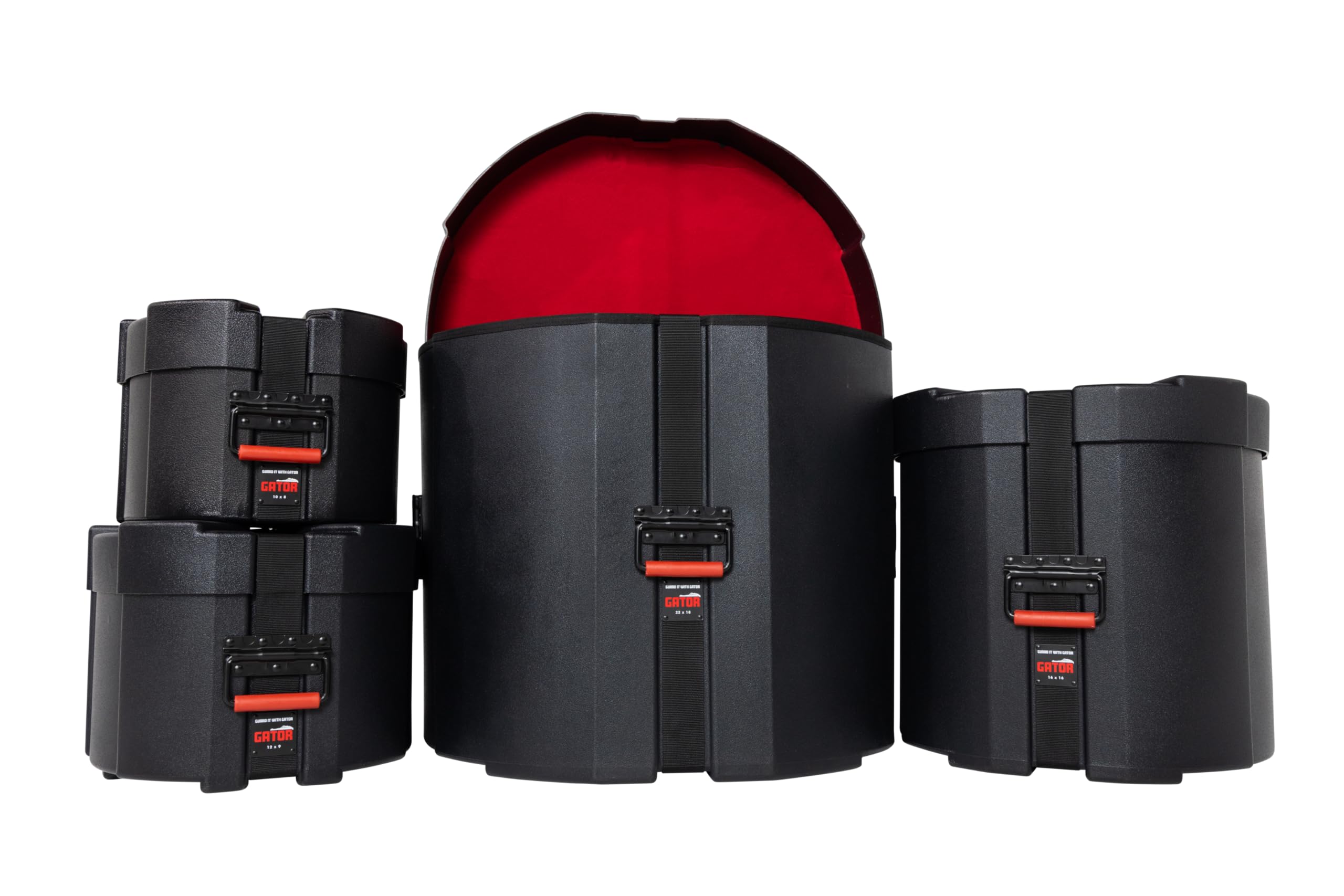 Gator Cases Grooves Roto-Molded Rock Pack: 22" x 18", 12" x 9", 10" x 8", and 16" x 16", (GPCROCKPACK)