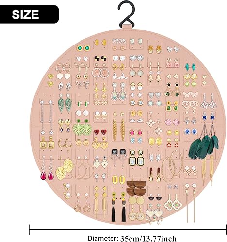 Miniatura 9 de Nesyd Organizador de aretes soporte colgante para pendientes con capacidad para hasta 300 pares organizador de aretes de tuerca de gran capacidad