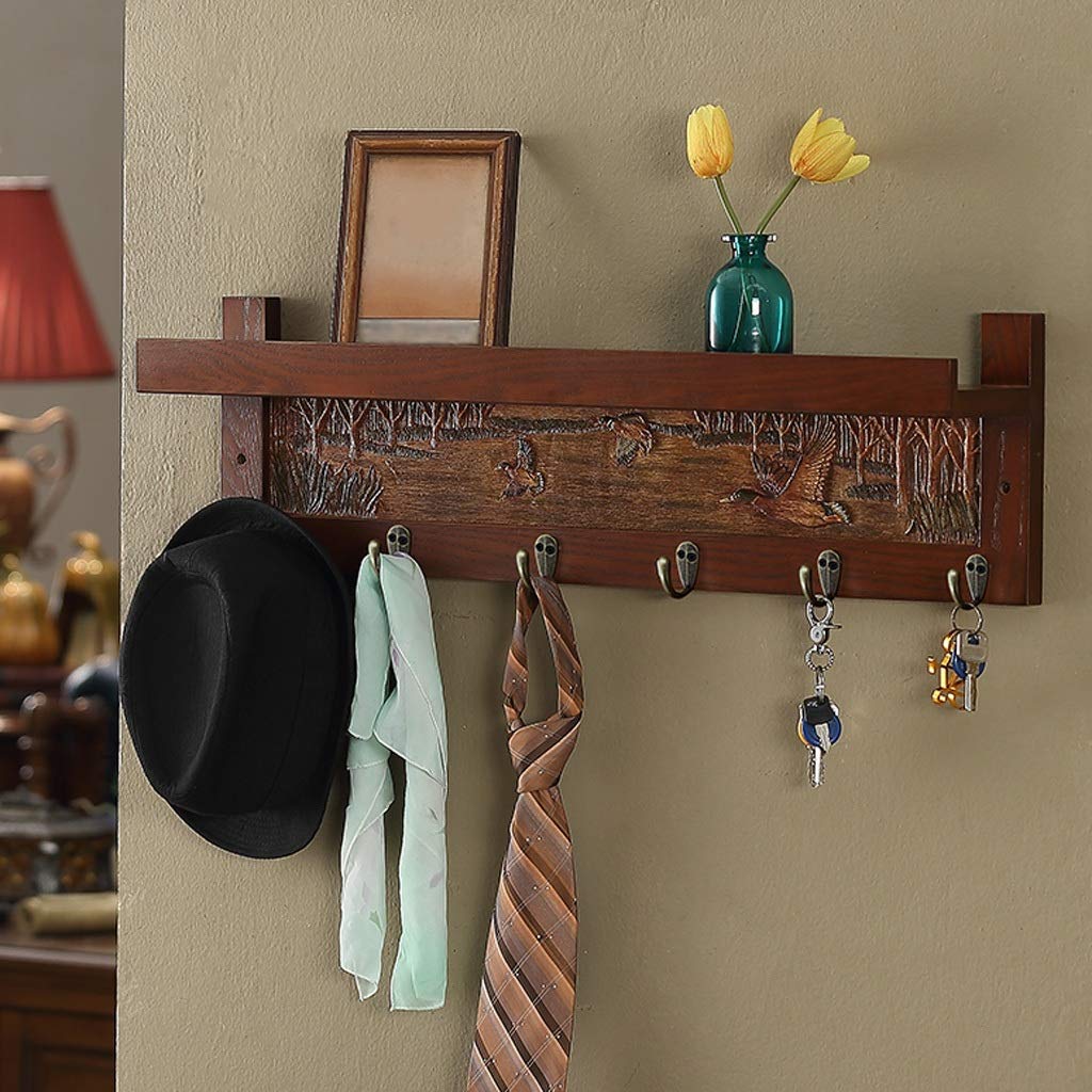 Ganci Appendiabiti In Legno - Set Di 4, Doppio Gancio, Per Parete, Capacità 8kg - Foto 10