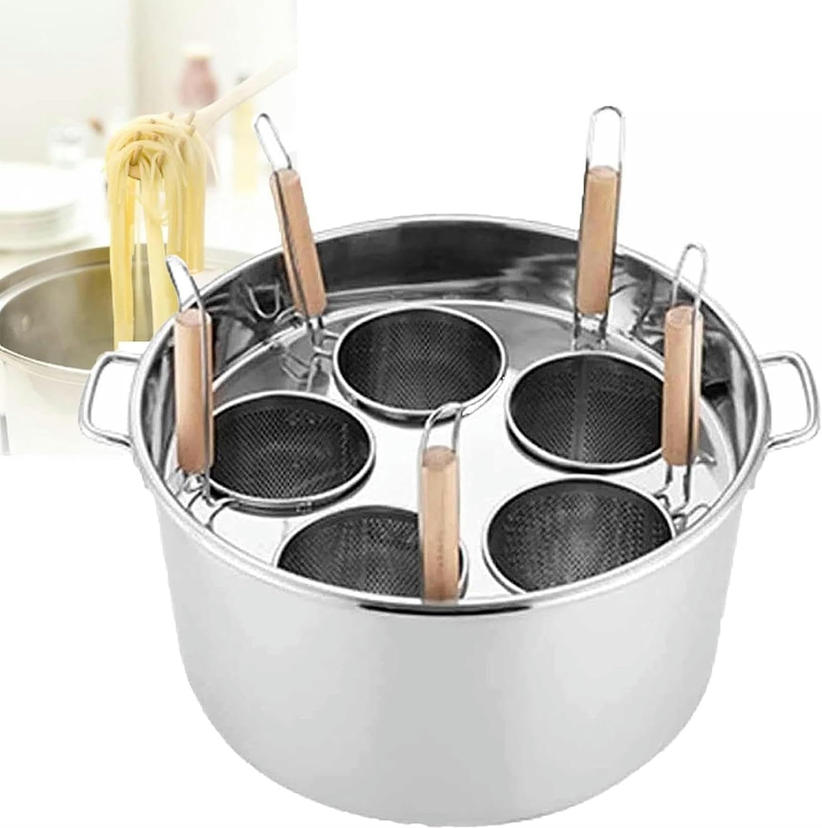 Marmite pour cuisine à domicile et grands dîners, ensemble cuiseur à pâtes multifonctionnel
