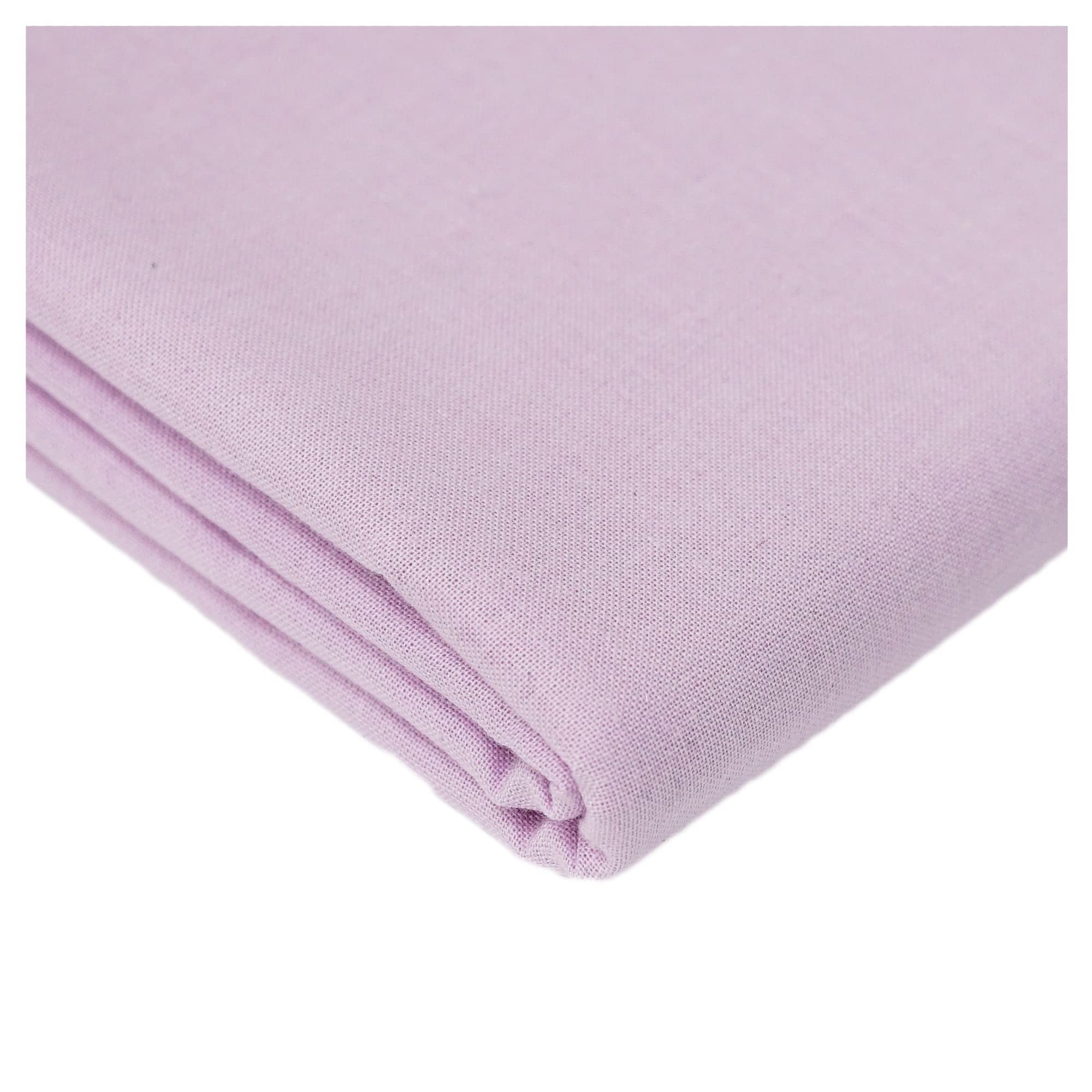 100% Cotton Plain Solid Dyed Fabric Woven Material Used for Dressmaking Crafts Quilting - 150GSM - 60” Width (2500cm x 150cm / 984" x 60", Lilac)