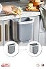 ARVALE Foldable Hanging Kitchen Undercounter Trash Can - Closet Inside and Outside Hideable | Grey