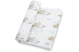 Easter Bunny Print Muslin Swaddle Blankets for the Perfect Baby Gift
