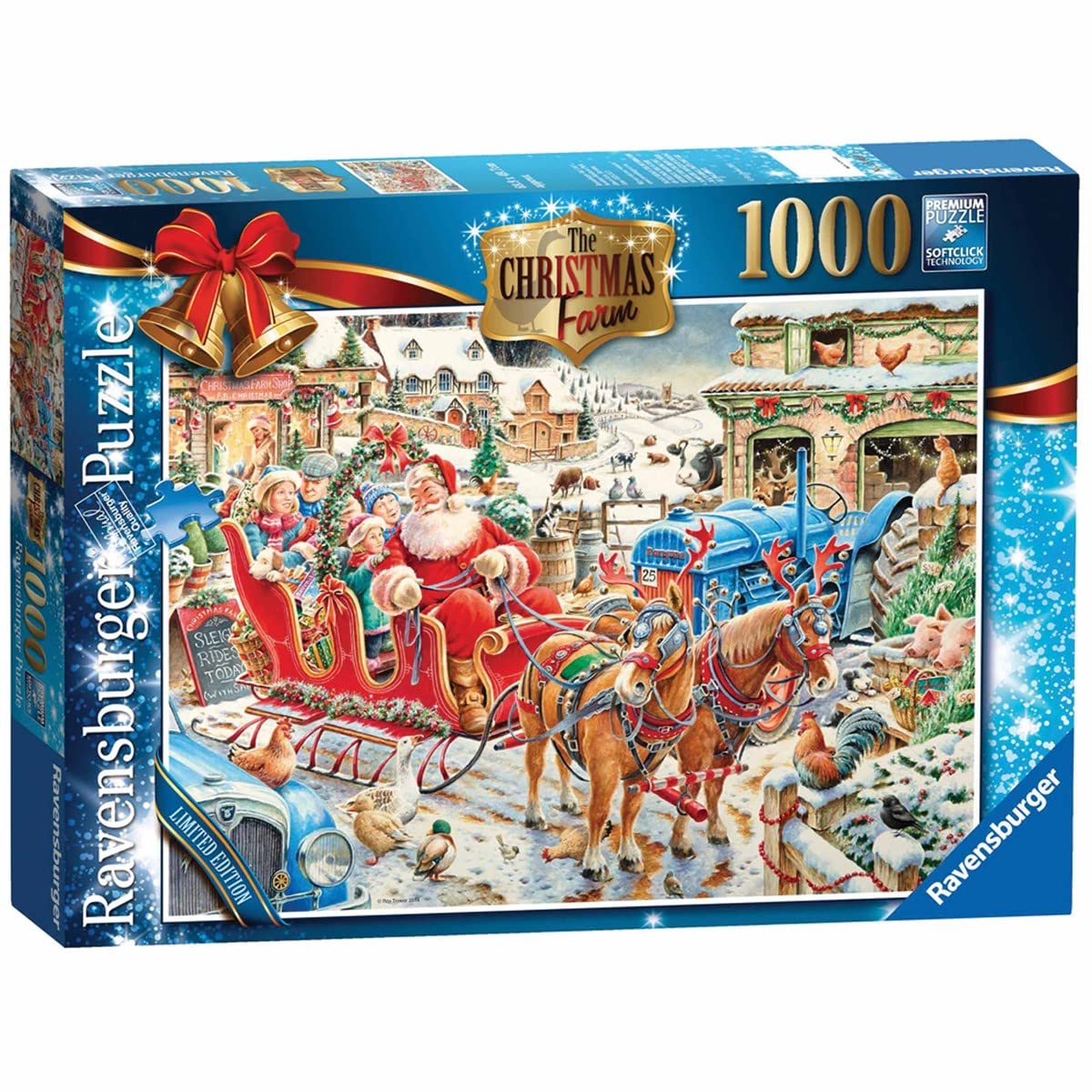 Ravensburger Puzzle, Puzzle 1000 Pezzi, La Slitta di Babbo Natale, Puzzle per Adulti, Puzzle Natale, Puzzle Ravensburger - Stampa di Alta Qualità