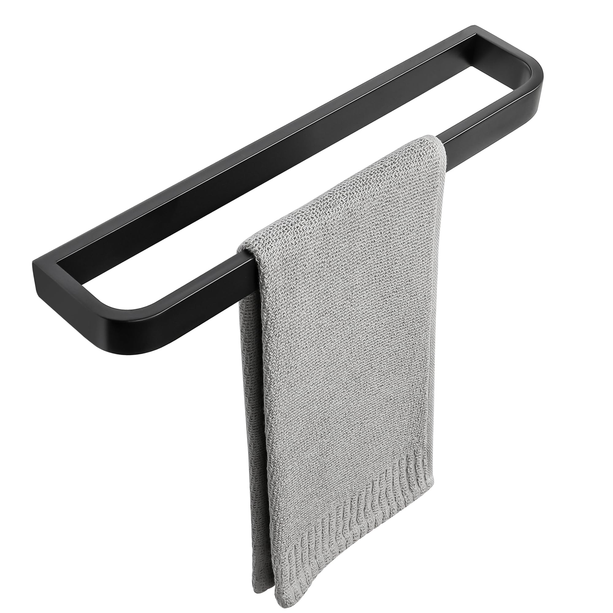 Mooche Black Hand Towel Holder, 40CM Towel Rail Wall Mounted, SUS304 ...
