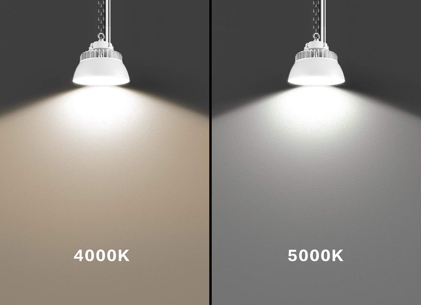 100W LED High Bay UFO Light, ETL Certified, 4000K Crystal White, LED Warehouse Lighting with PC Reflector