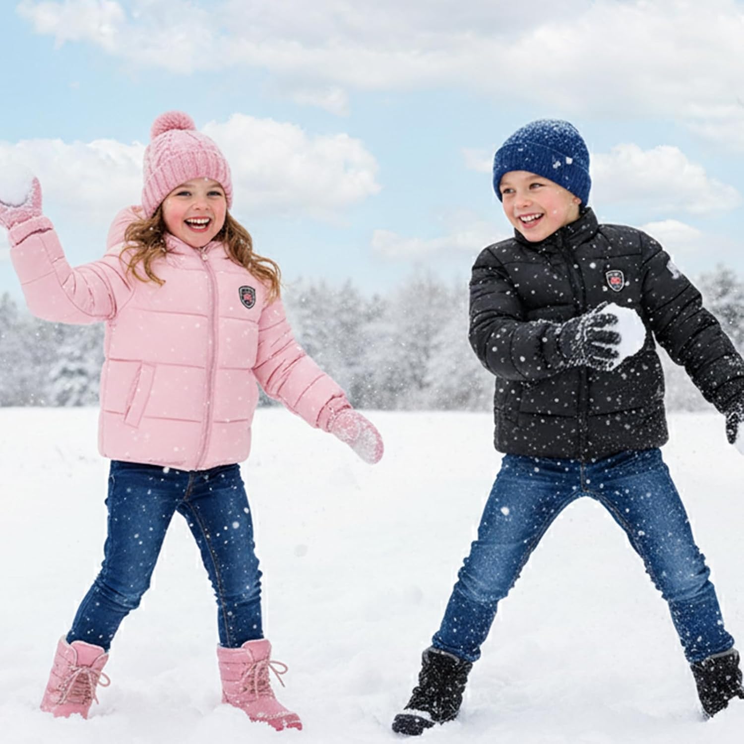 Baby Boys Girls Winter Coats, Thick Hooded Down Kids Infants Toddlers Winter Warm Jacket Outerwear for 1-7 Years - Image 3