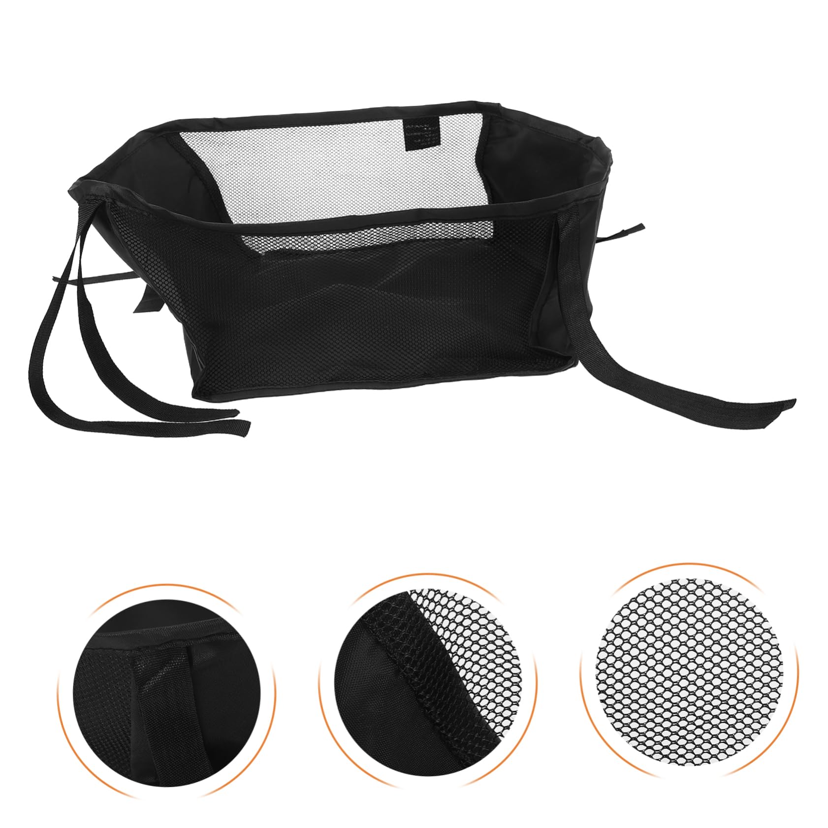 Borsa Organizer Passeggino Nero Oxford per Carrozzina | Multifunzione, Installazione Semplice, per Viaggio e Shopping, Adatta a Nuovi Genitori