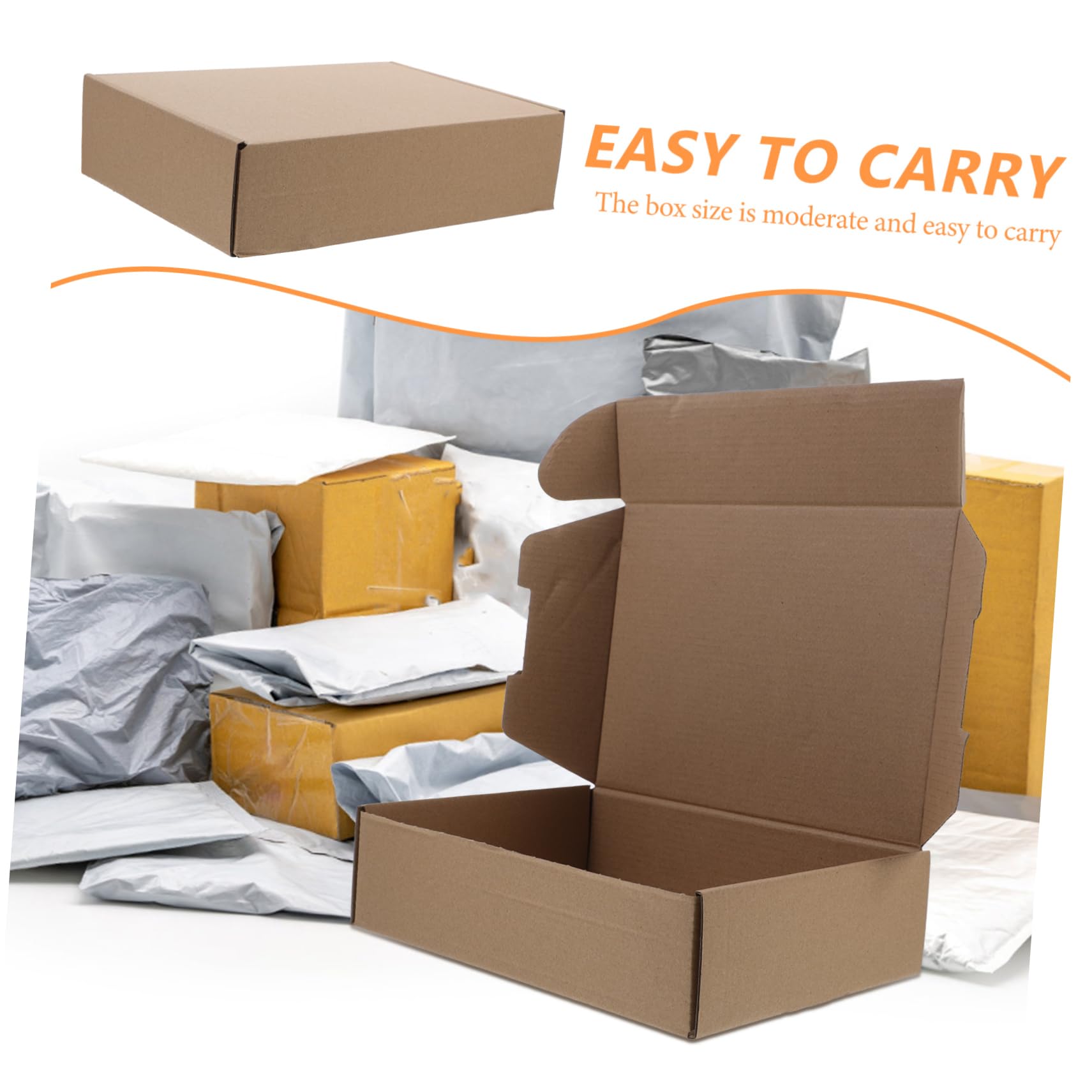 Lurrose 25pièces Lot de Boîtes Emballage Carton à Assembler Cartons Expédition Plats pour Transporter Petits Objets