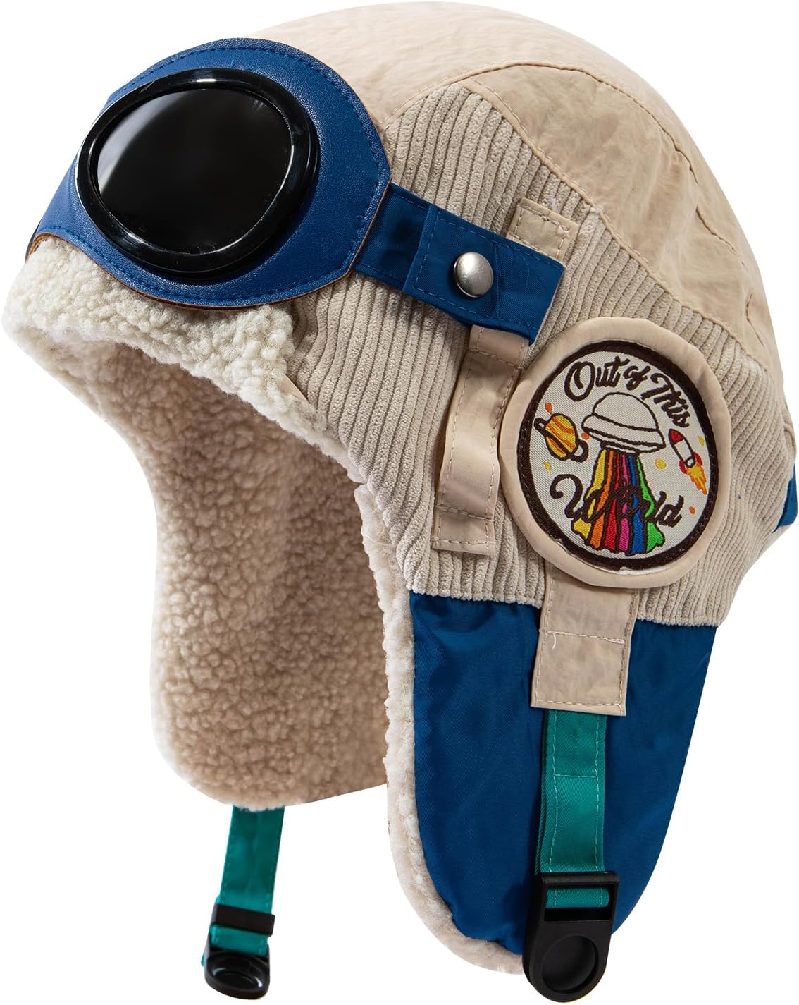 Winter Trapper Hat Aviator Hat with Goggles Ear Flaps Russian Trooper Pilot Cap for Men Women Cold Weather Ski Hat