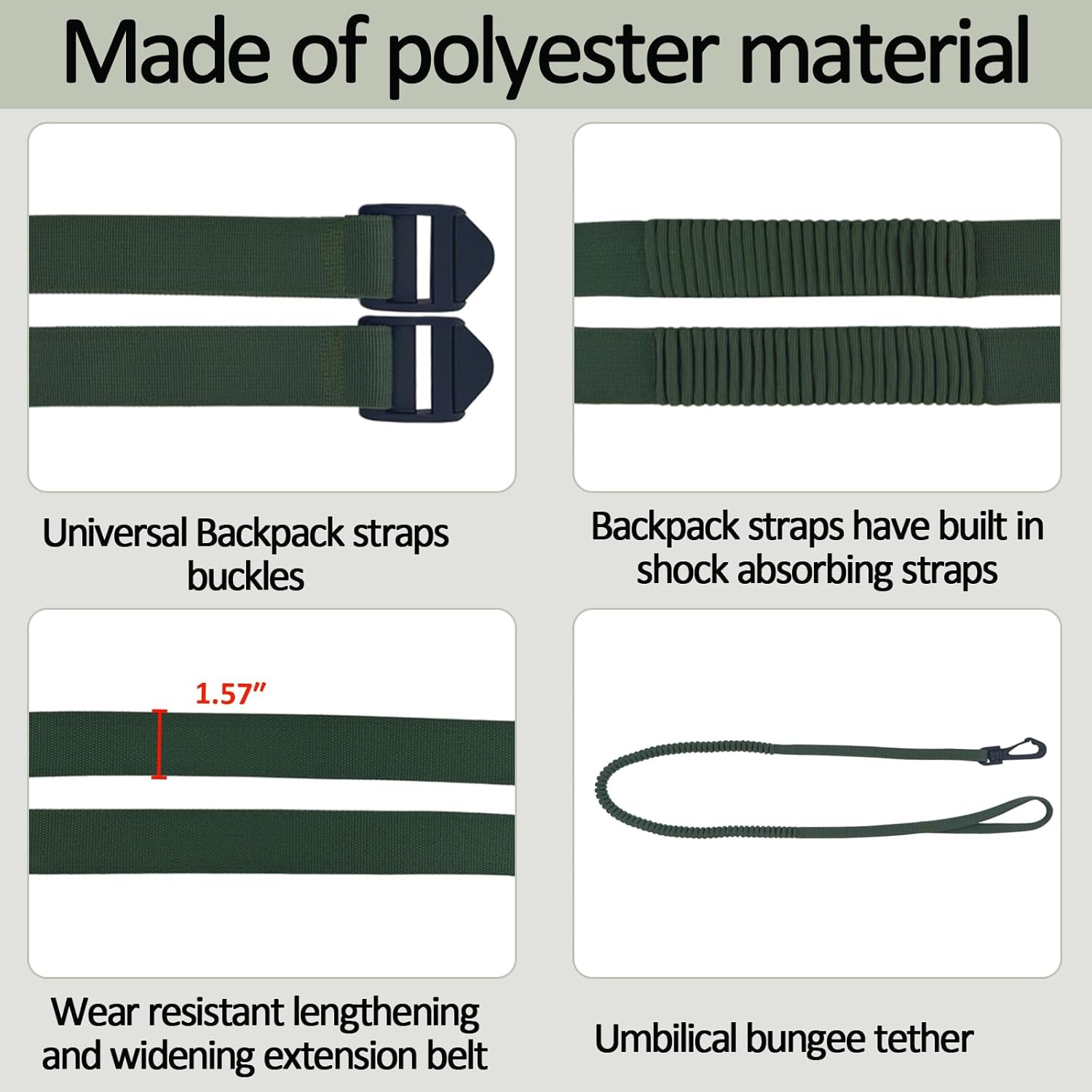 Summit Treestand Shoulder Tether Straps Hunting Climbing Stand Made of Polyester Adjustable Backpack Straps Tree Stand Accessories Compatible with Most Tree Stand Climber Seat Platform Slats - Image 3