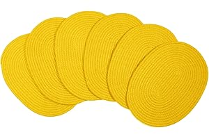 Finest Oval Placemats (Set of 6) for Compact Dining Table
