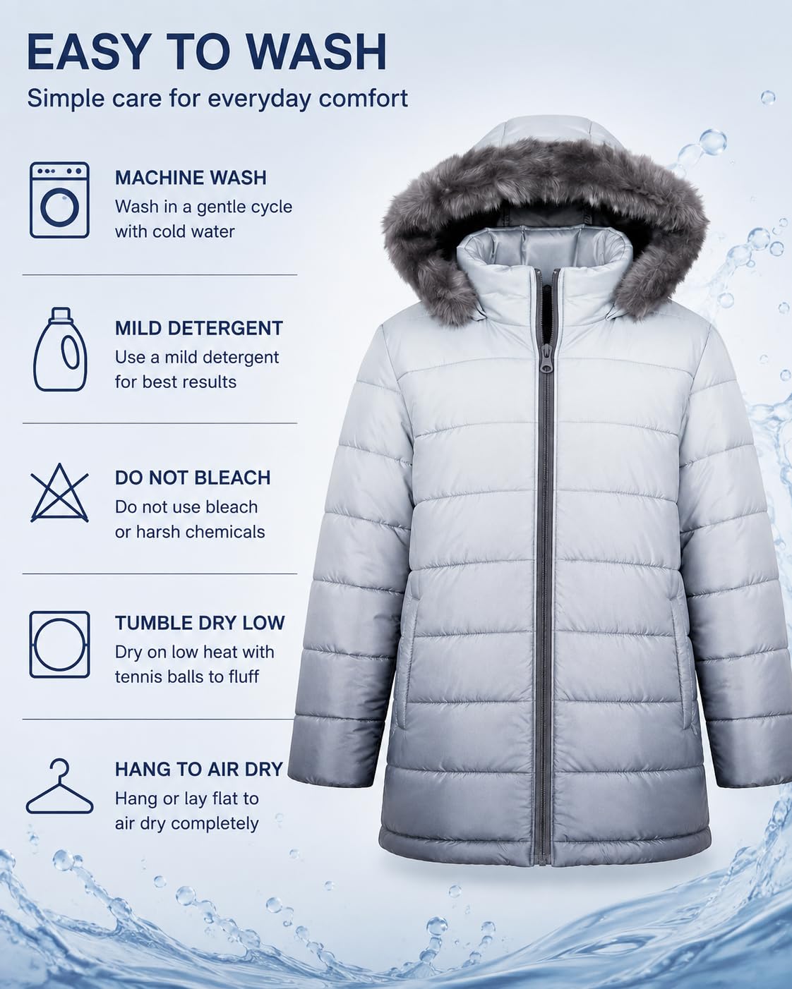A2Z 4 Kids Bambine Piumino Giacca Pelliccia sintetica Con cappuccio Bicolore 3D Degradé Moda Elegante Scolastica Giacche Scollo alto A Trapuntato Imbottito Cappotti Età 5-13 Anni