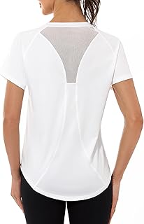 Maglietta Sportiva Donna Magliette Manica Corta Elastico Camicia Palestra Donna Indietro in Rete Traspirante Top Fitness Yoga Corsa Danza