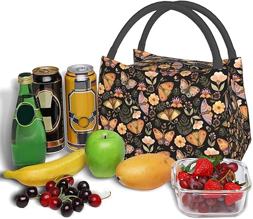 Miniatura 7 de Bolsas de almuerzo con aislamiento de mariposa para mujeres y hombres, bolsas reutilizables para el almuerzo, caja de mano, preparación de comidas