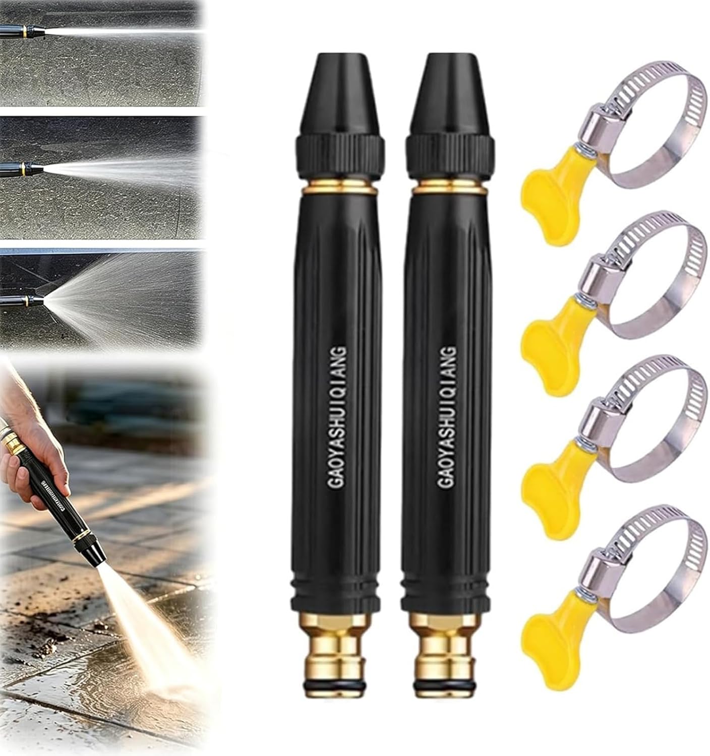 2026 Home High-Pressure Car Wash Water Gun with Booster Nozzle, Home High-Pressure Car Wash Water Gun with Booster Nozzle and Hose, for Watering Plants and Vegetables, and Car Washing (2Pcs)