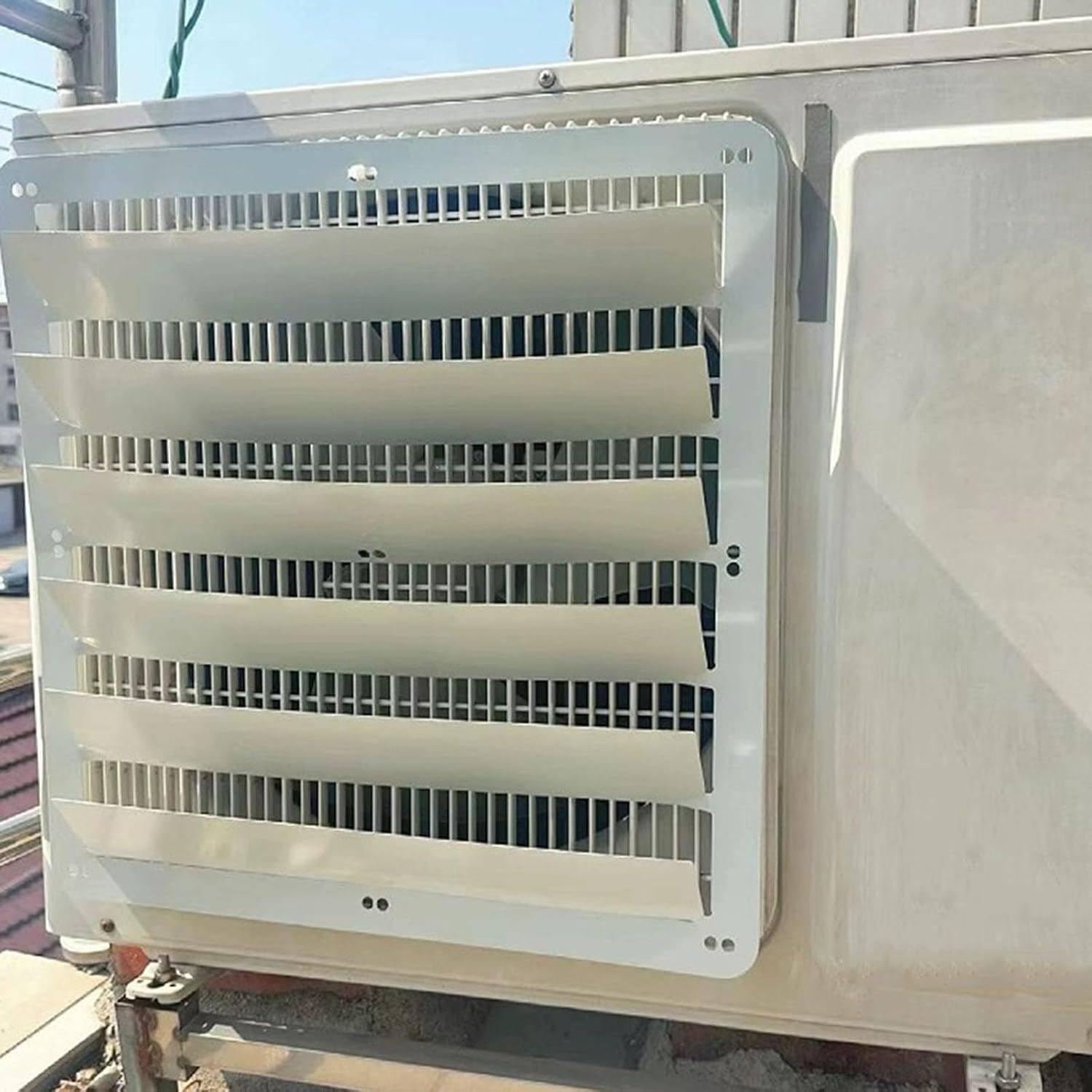 Cubierta Protectora De Ca, Evita El Soplado Directo, Deflector De Aire Acondicionado para Unidades Externas, Rejillas Protectoras del Condensador De Salida De Aire Square-48 * 48cm