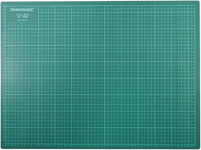 Loops Self-Healing Multi-Layer A2 Cutting Mat & Measurement Grid - Hobby & Craft Desk/Table Surface Protector - Non-Slip Paper Card Sheet Cutter Matt