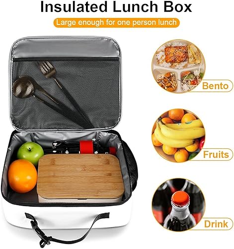 Miniatura 7 de Lonchera reutilizable de vaca con aislamiento, bolsa enfriadora, lonchera para comida y alimentos, bolsa de mano para mujeres, niños, niñas,