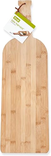 Miniatura 5 de True Tabla de queso de cosecha tardía, madera de bambú, 22 x 7 pulgadas, servicio de queso, juego de regalo entretenido