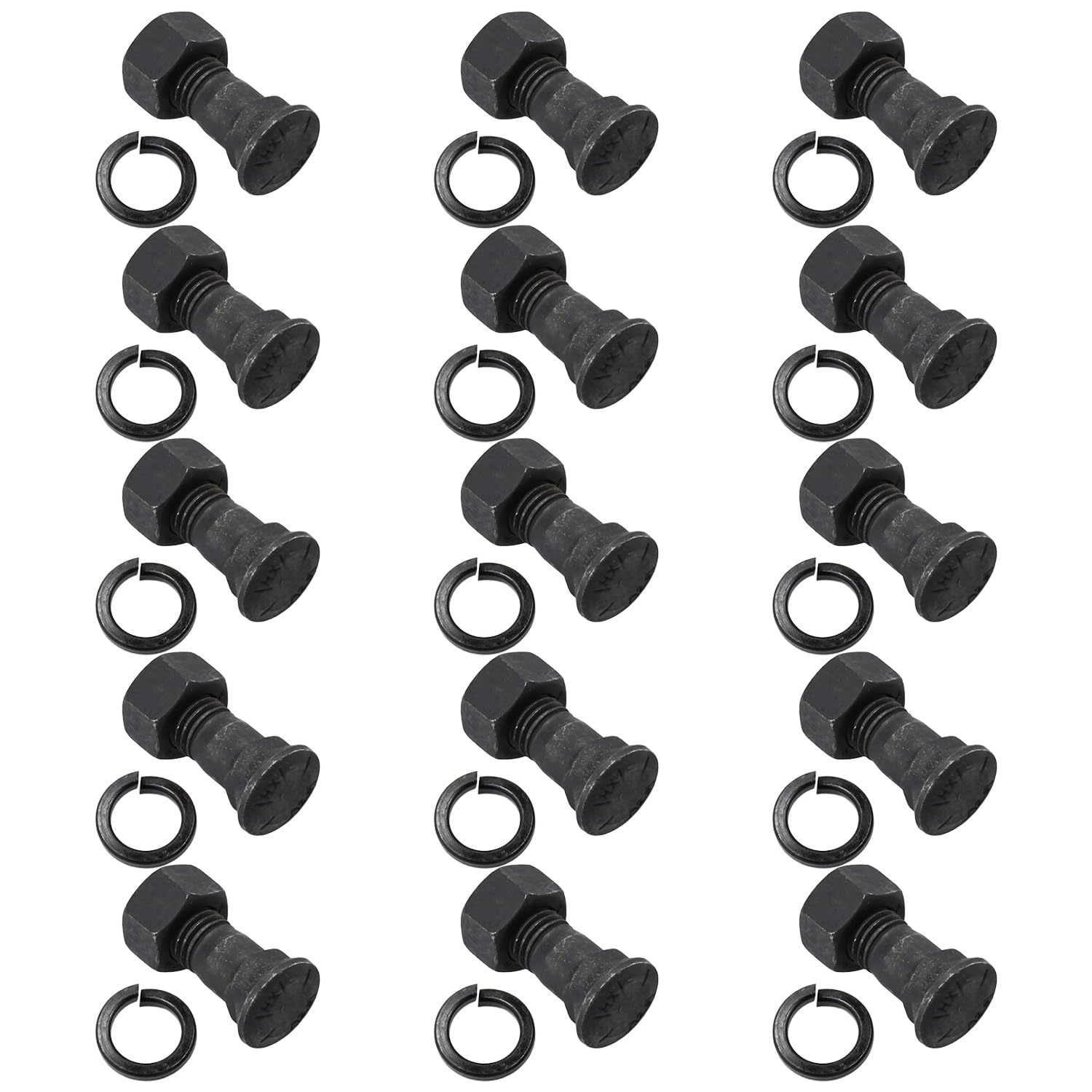 Galloparts 15PCS DBD90-0004 5J4773 Cutting Edge Nut Kit 3/4 x 2.5 Cutting Edge Bolt x 3/4 Cutting Edge Nut Compatible with Skid Steer, Backhoe Blades,