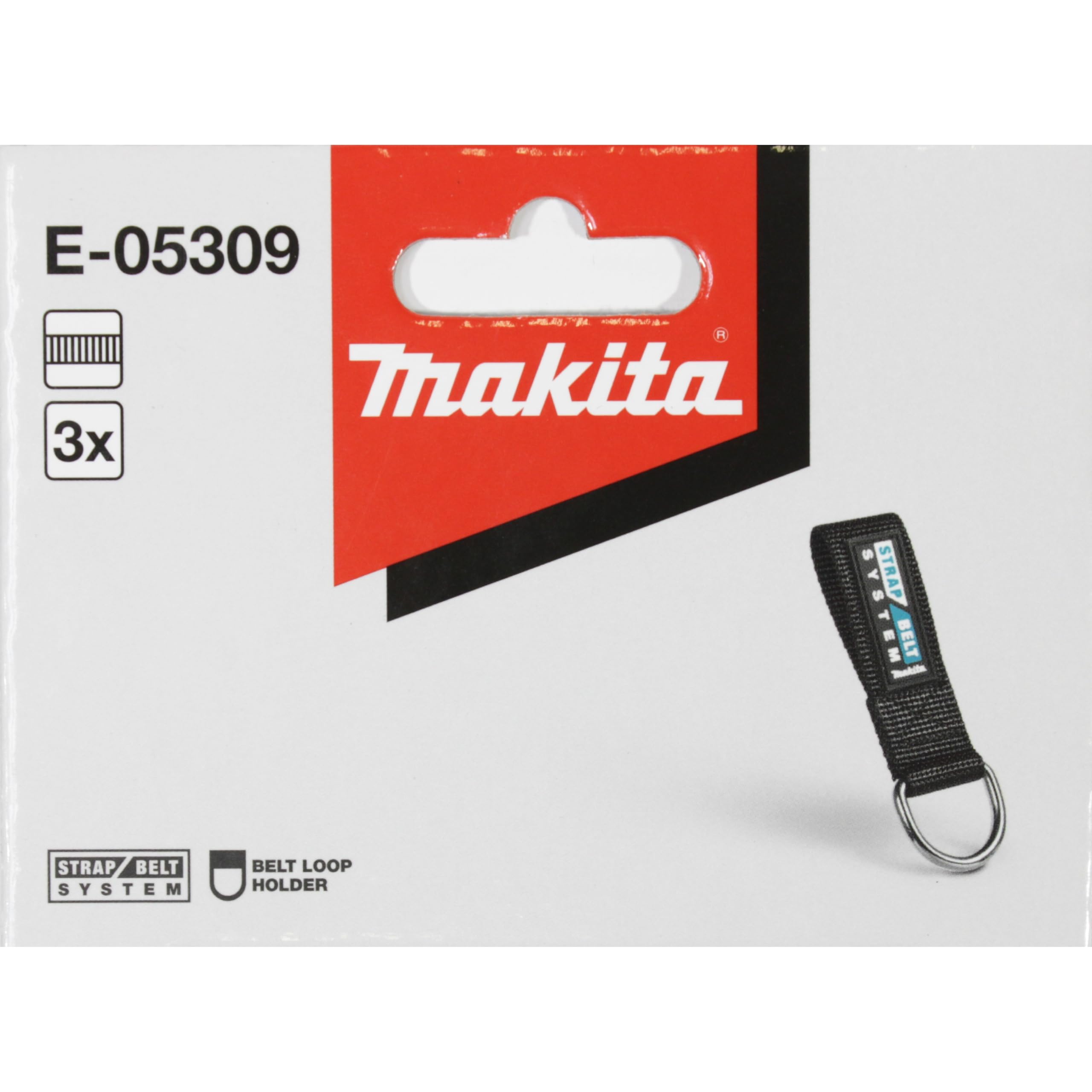Makita E-05309 - Passante per cintura, confezione da 3