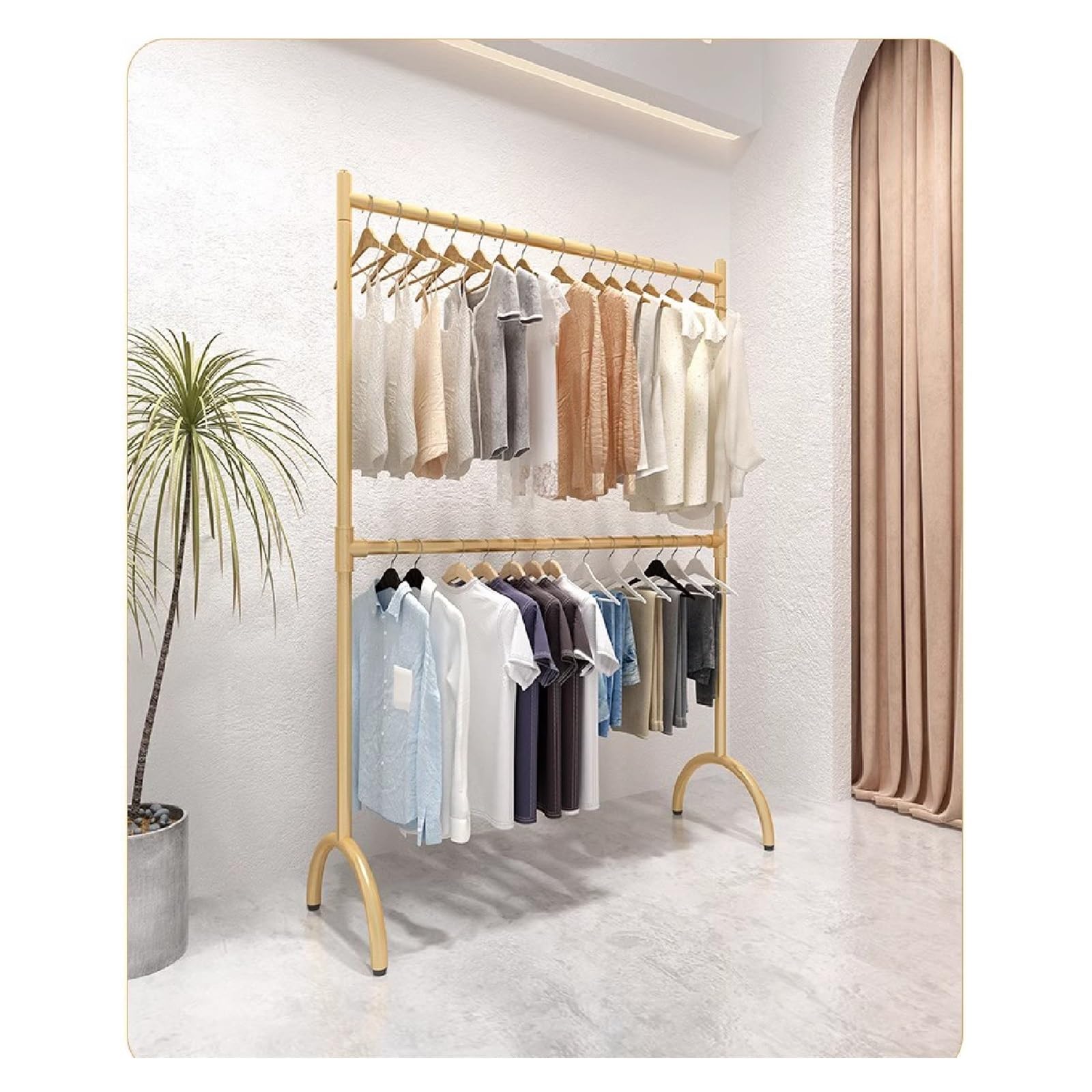 Portant à vêtements en métal penderie robuste pour stopper le désordre des vêtements froissés