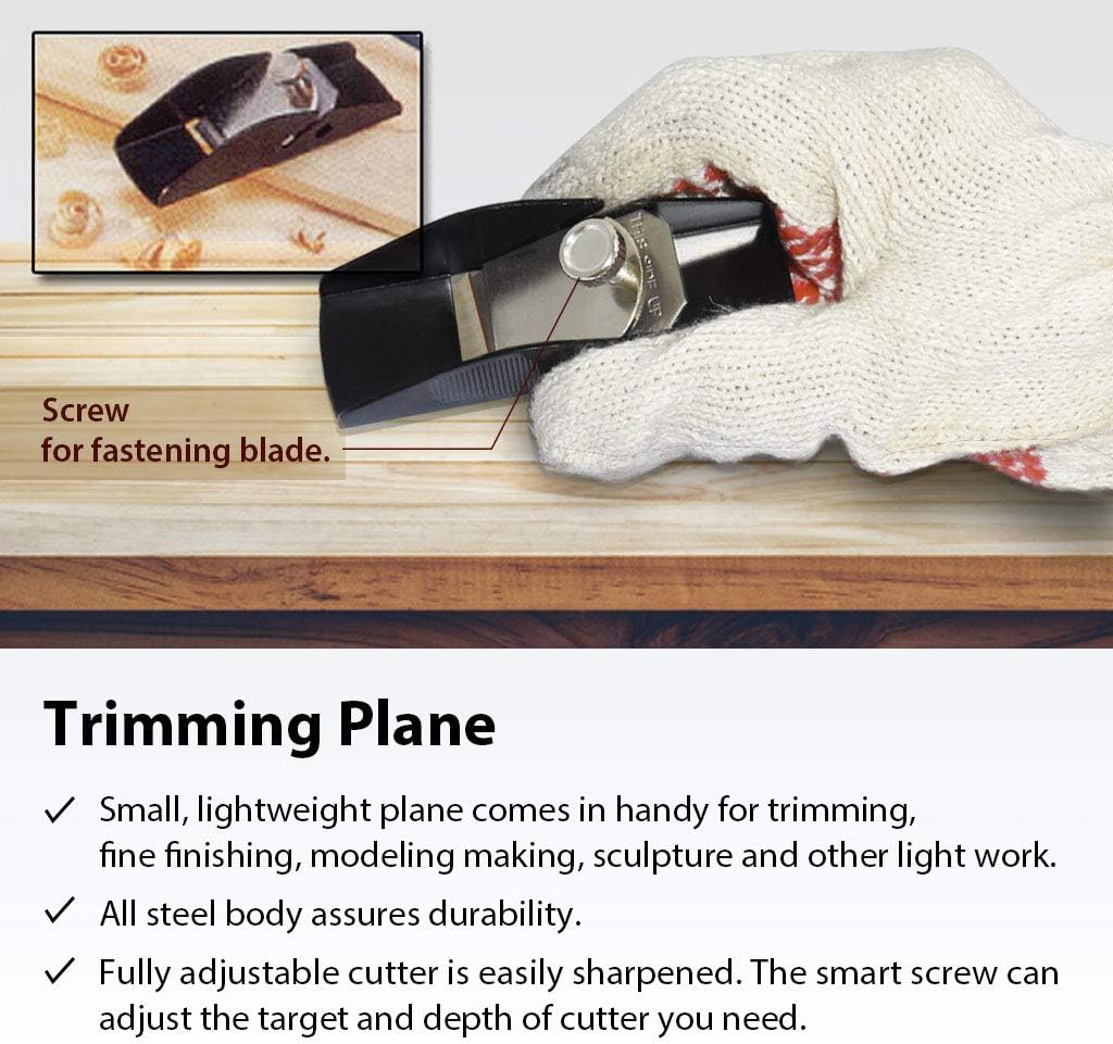 FIRSTINFO Aluminum Thin Slot Miter Box Set with Mini Hacksaw and Trimming Planer, Slot Angles 45, 90, 135 Degree